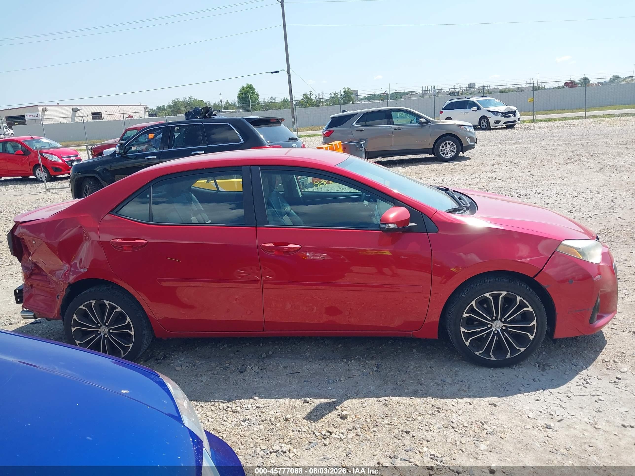 2015 Toyota Corolla S Plus Red vin: 2T1BURHE3FC245309