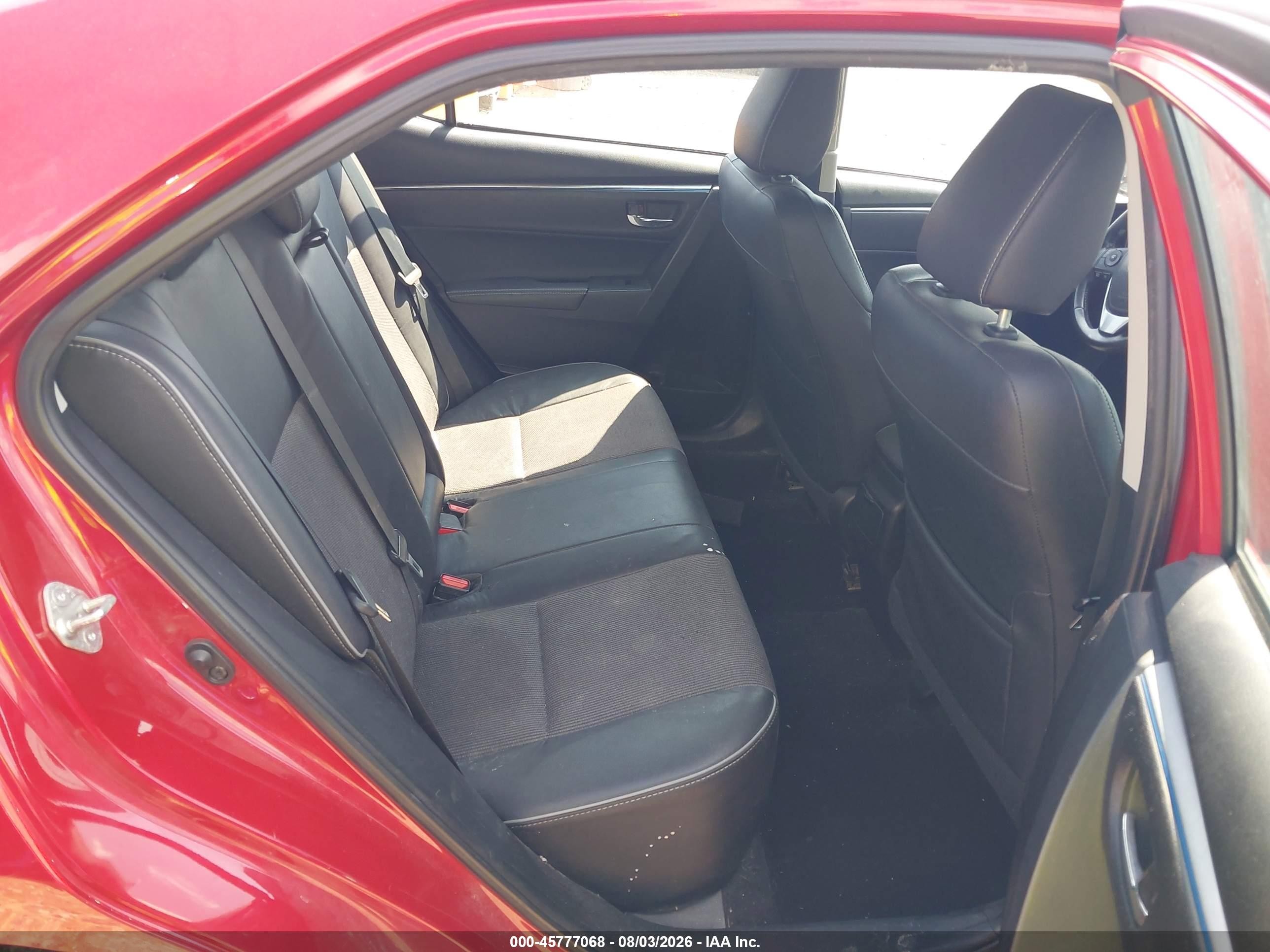 2015 Toyota Corolla S Plus Red vin: 2T1BURHE3FC245309