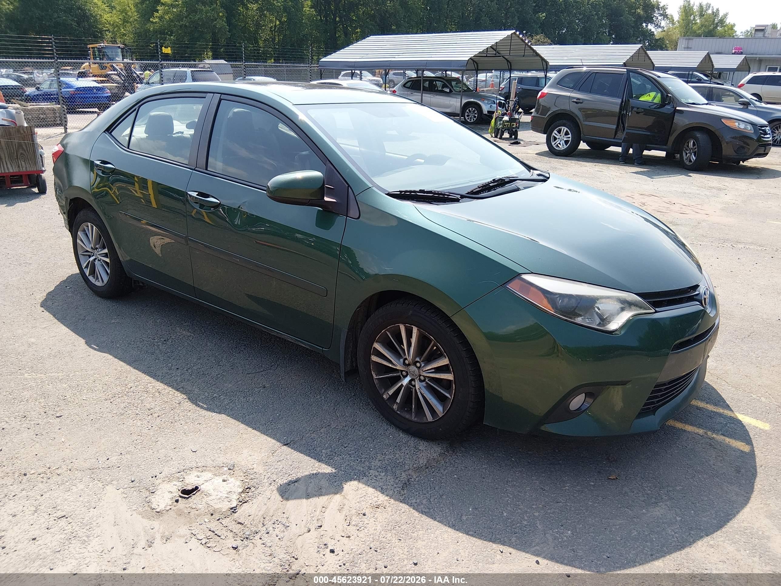 2015 Toyota Corolla Le Premium Green vin: 2T1BURHE3FC255497