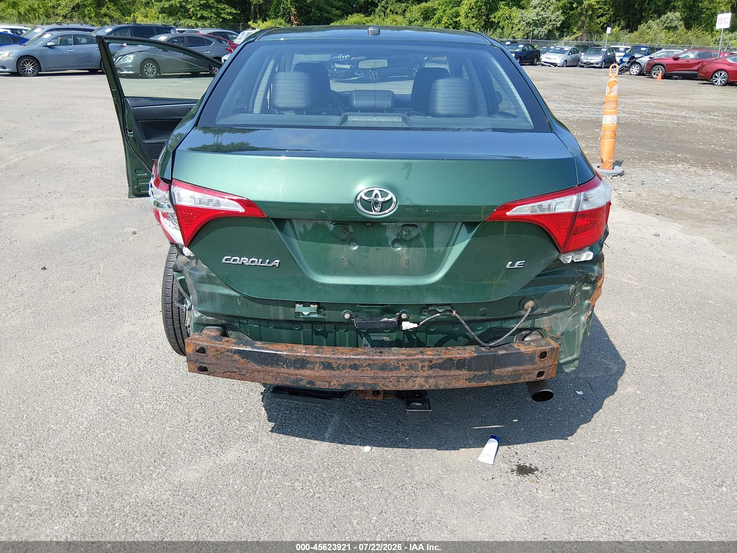 2015 Toyota Corolla Le Premium Green vin: 2T1BURHE3FC255497