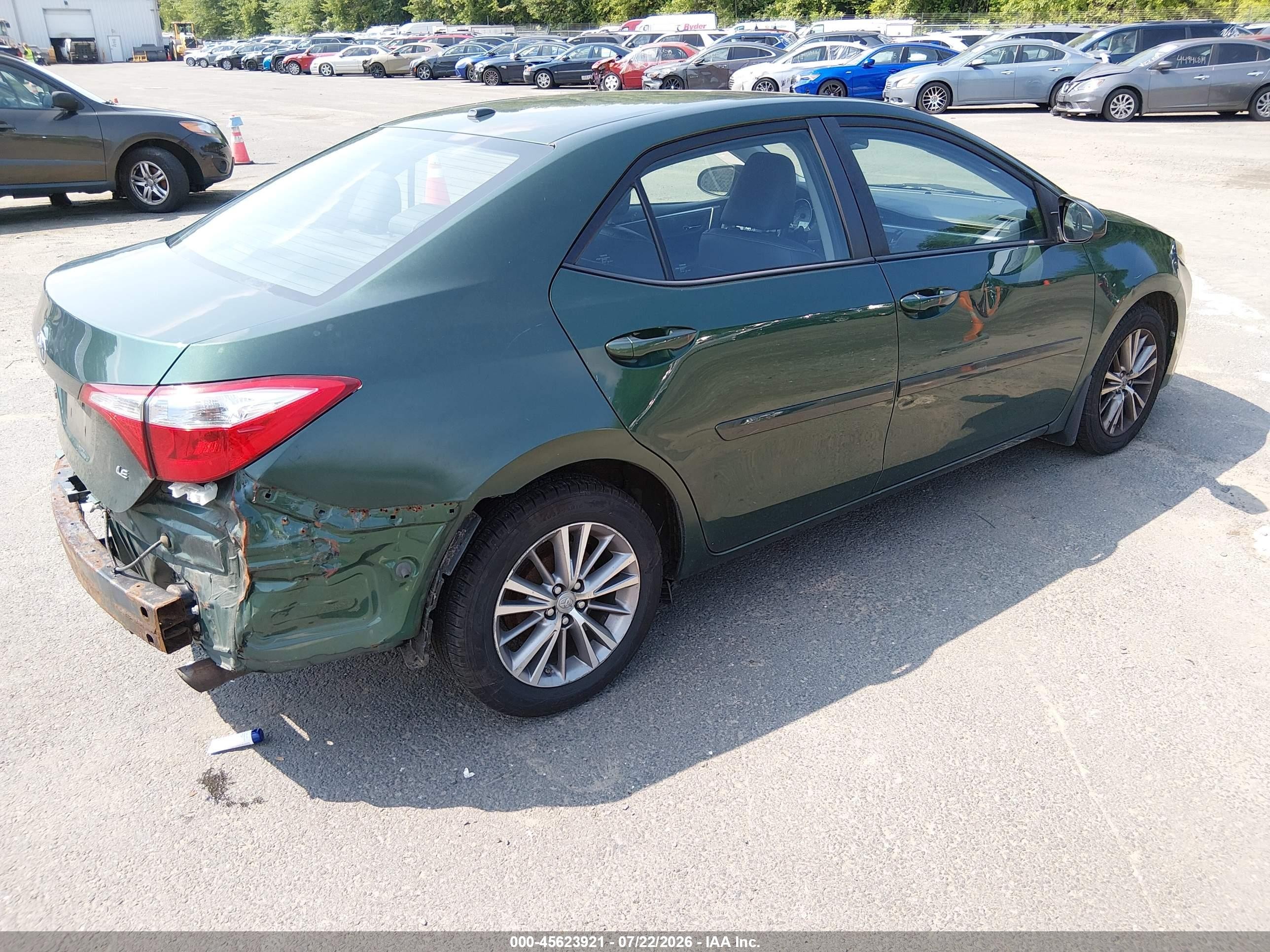 2015 Toyota Corolla Le Premium Green vin: 2T1BURHE3FC255497