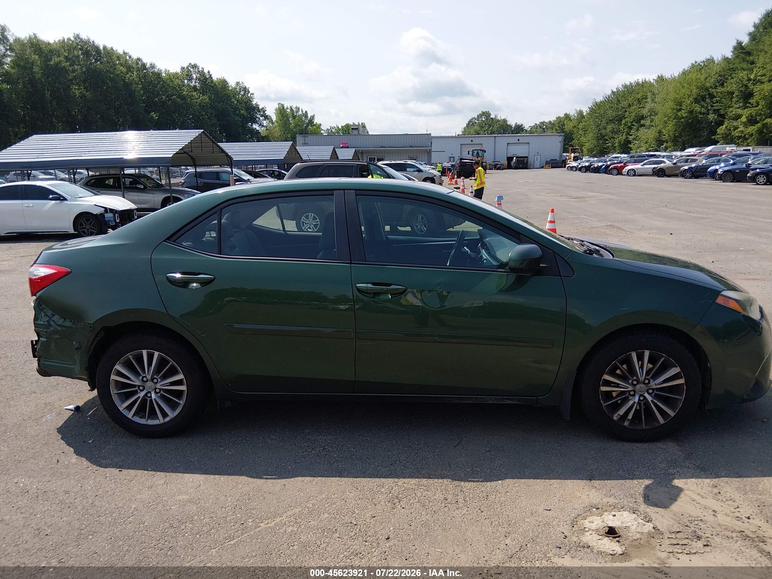 2015 Toyota Corolla Le Premium Green vin: 2T1BURHE3FC255497