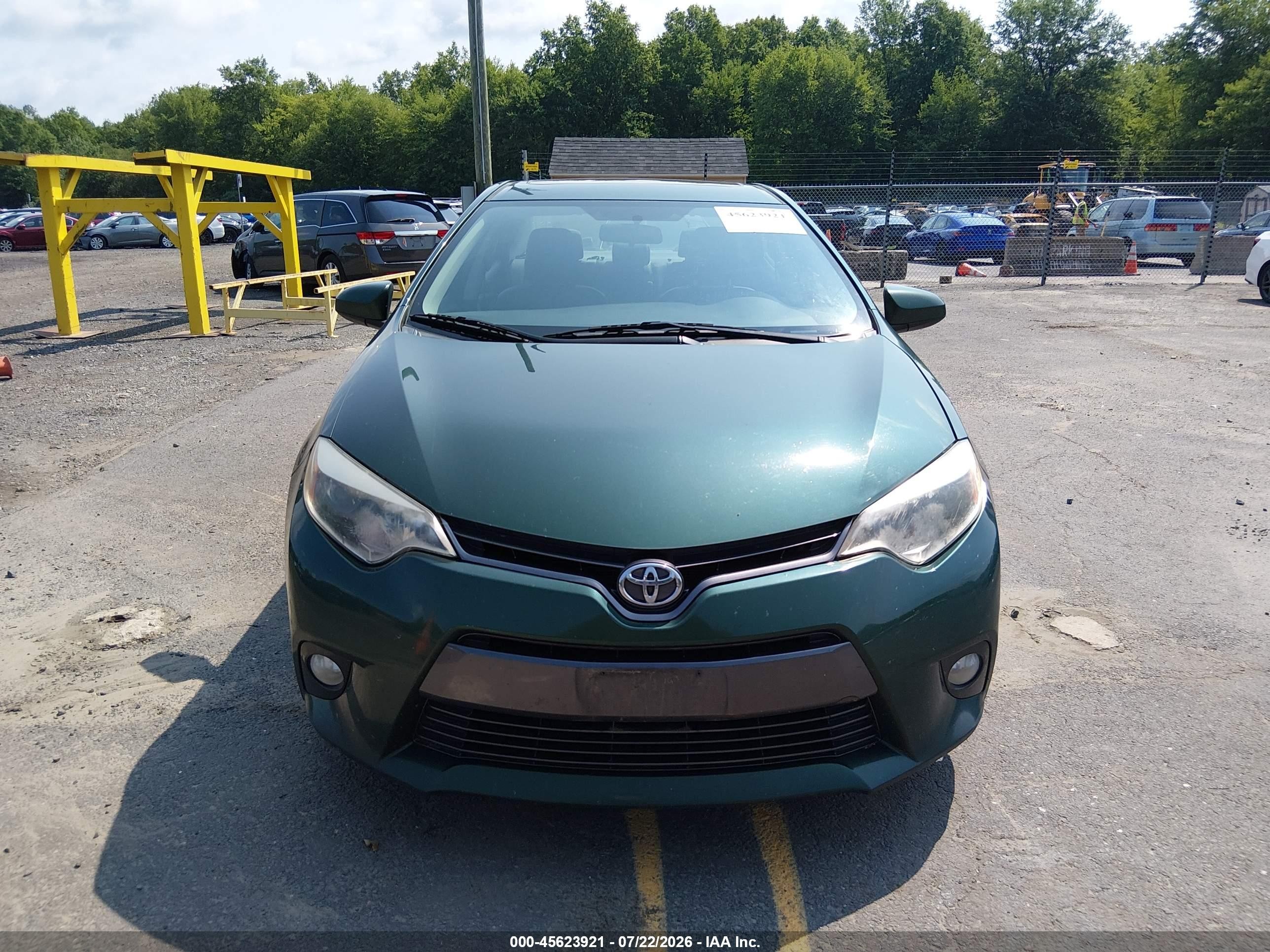 2015 Toyota Corolla Le Premium Green vin: 2T1BURHE3FC255497