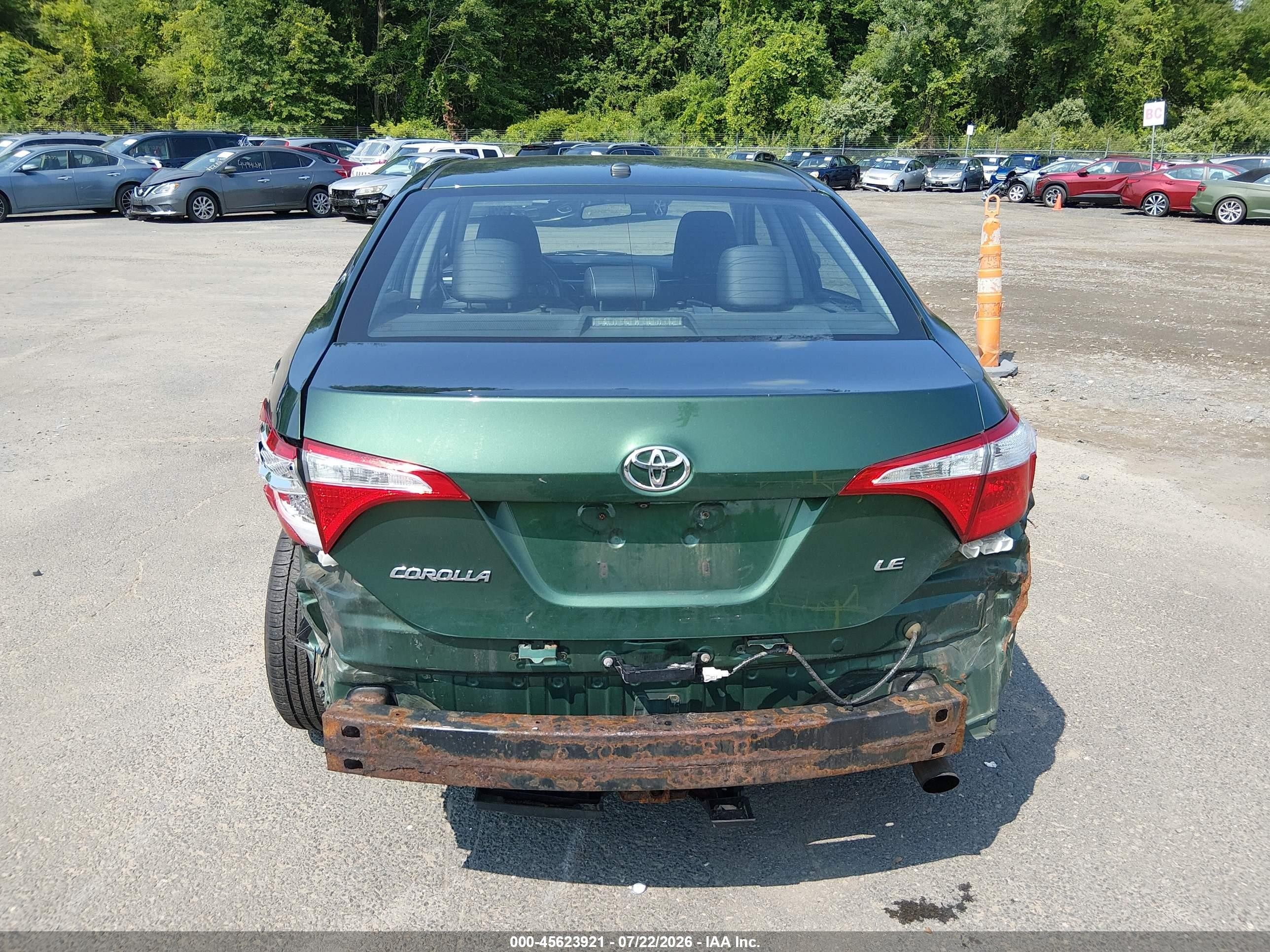 2015 Toyota Corolla Le Premium Green vin: 2T1BURHE3FC255497
