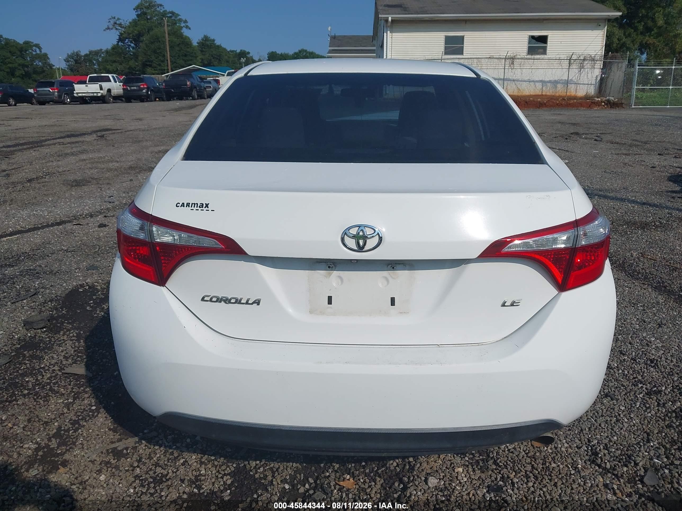 2015 Toyota Corolla Le Белый vin: 2T1BURHE3FC263907
