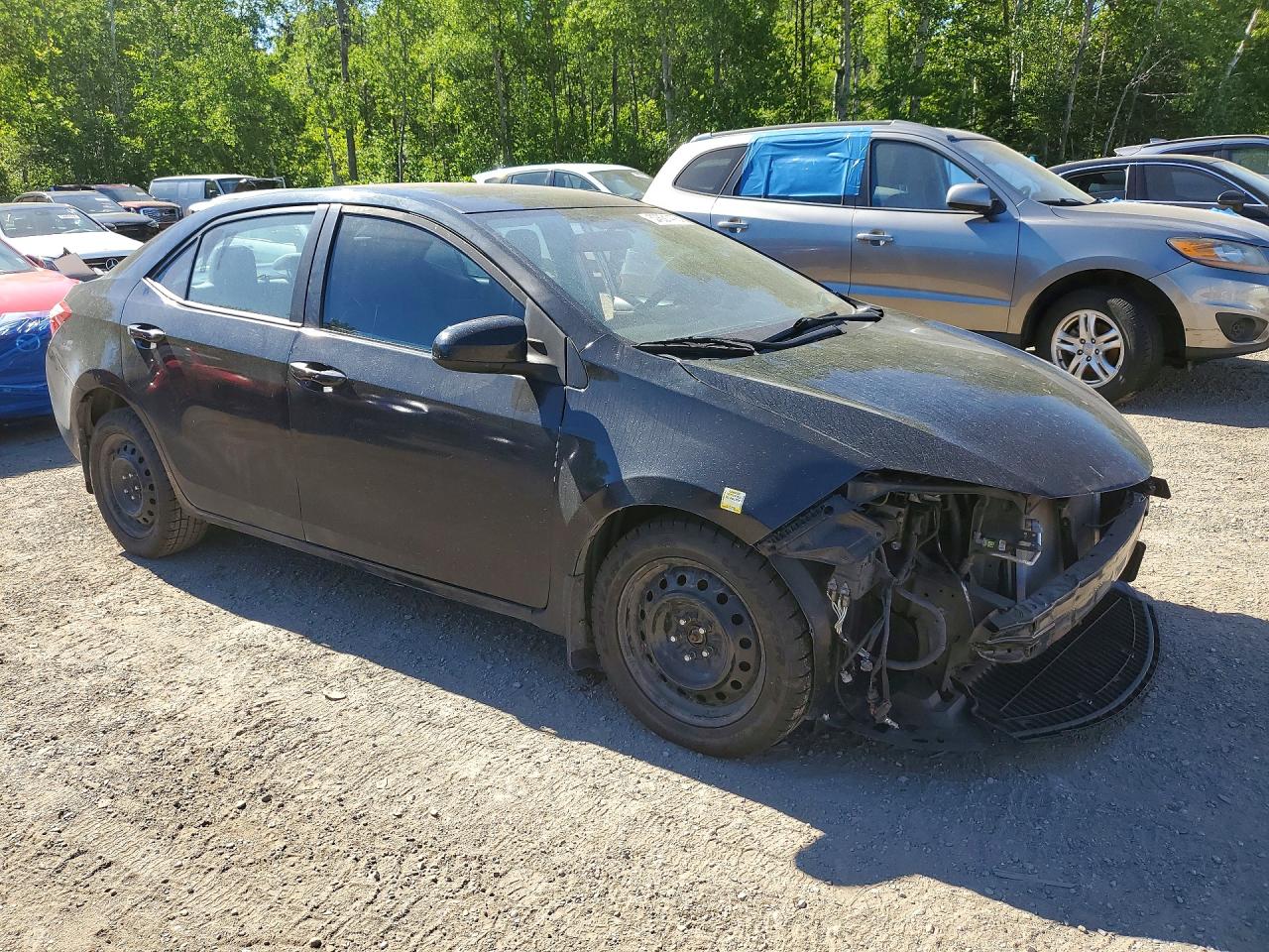 2015 Toyota Corolla L Black vin: 2T1BURHE3FC287432