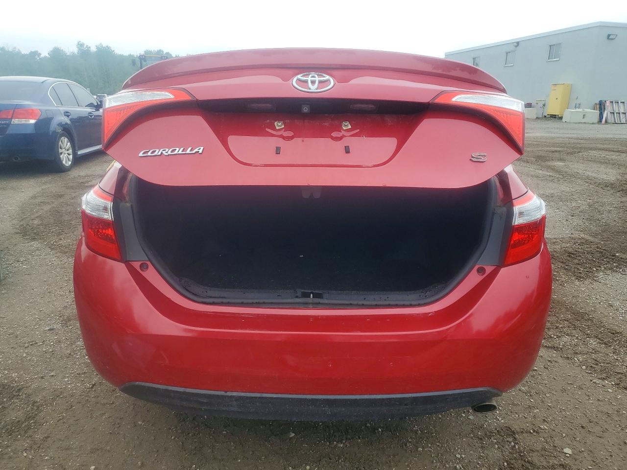 2015 Toyota Corolla L Red vin: 2T1BURHE3FC287690