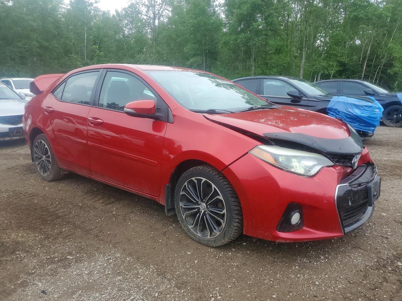 2015 Toyota Corolla L Red vin: 2T1BURHE3FC287690