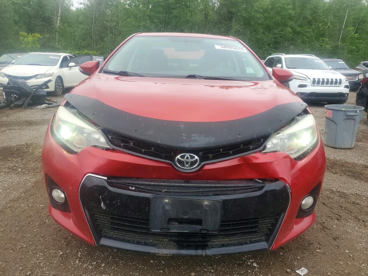 2015 Toyota Corolla L Red vin: 2T1BURHE3FC287690