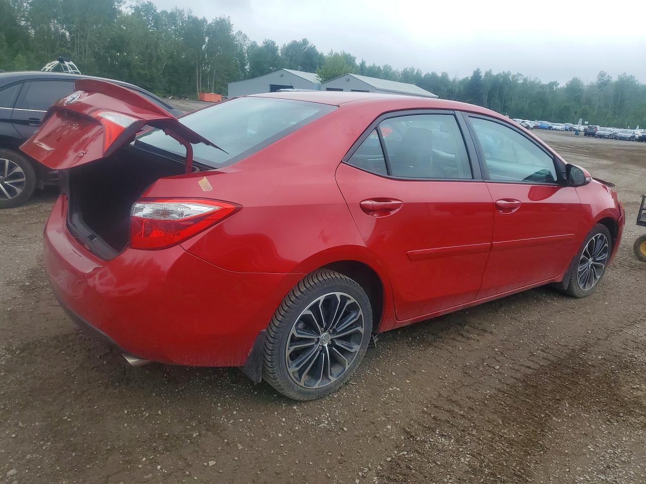 2015 Toyota Corolla L Red vin: 2T1BURHE3FC287690