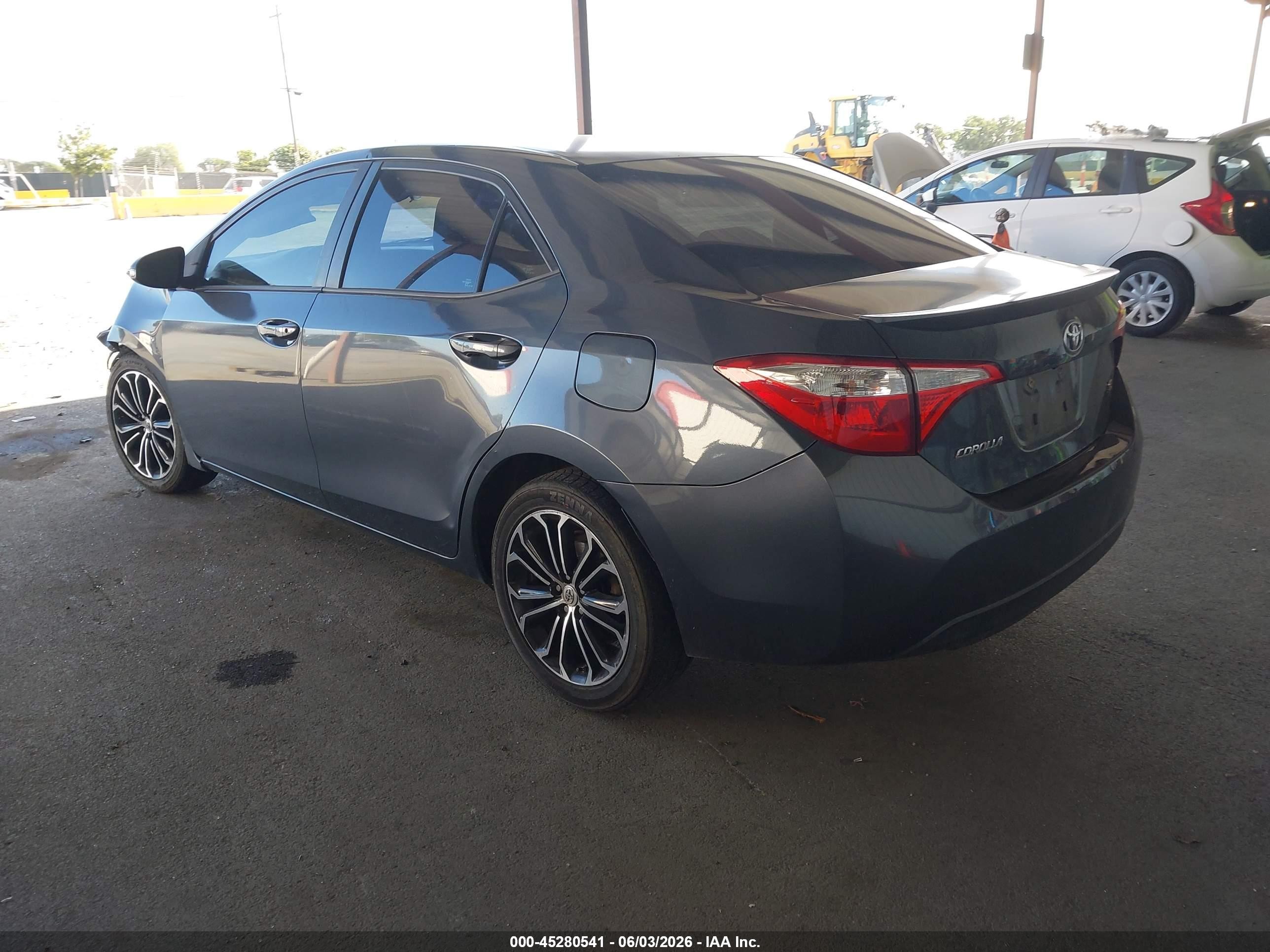 2015 Toyota Corolla S Plus Gray vin: 2T1BURHE3FC292730