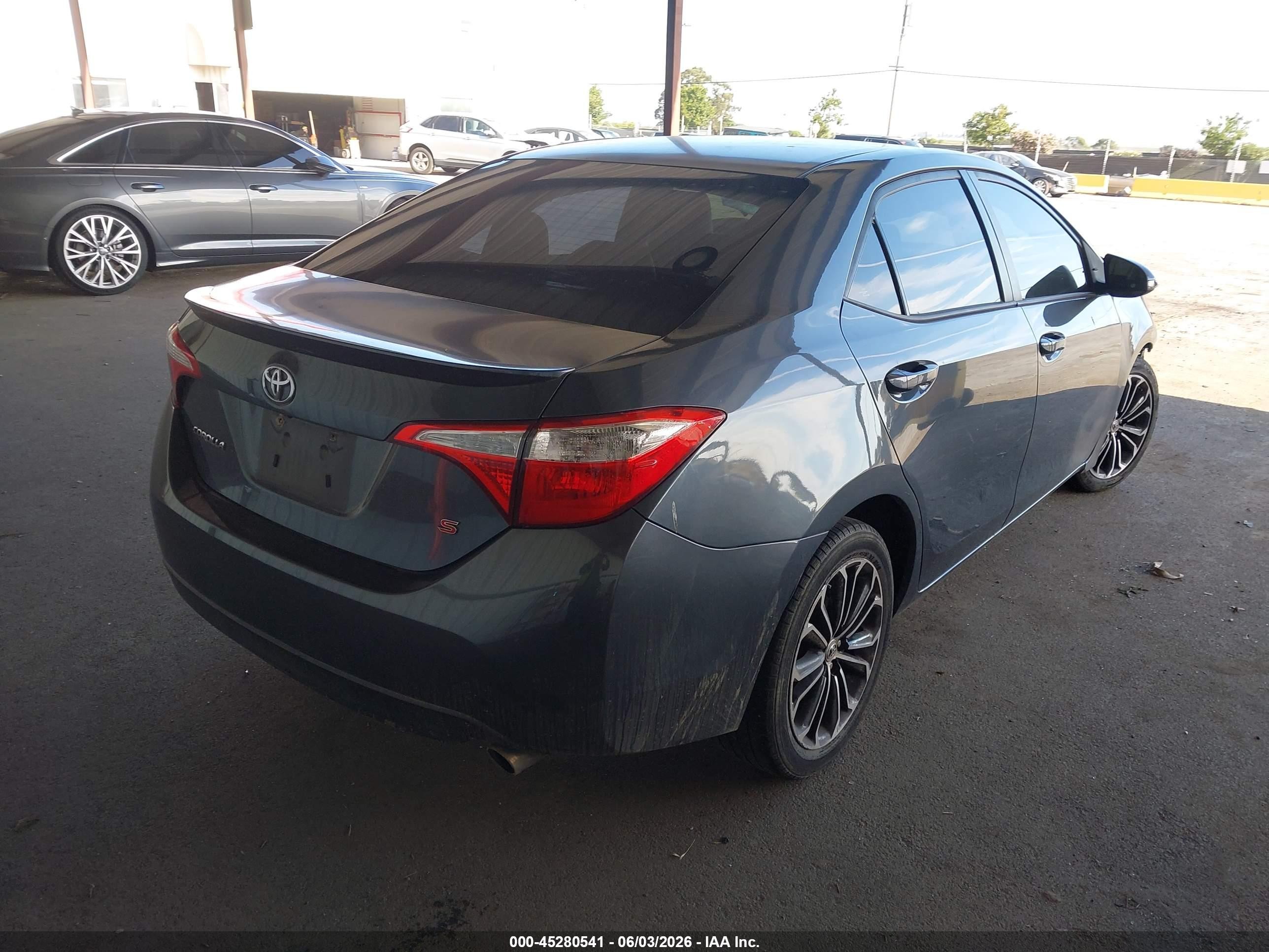 2015 Toyota Corolla S Plus Gray vin: 2T1BURHE3FC292730