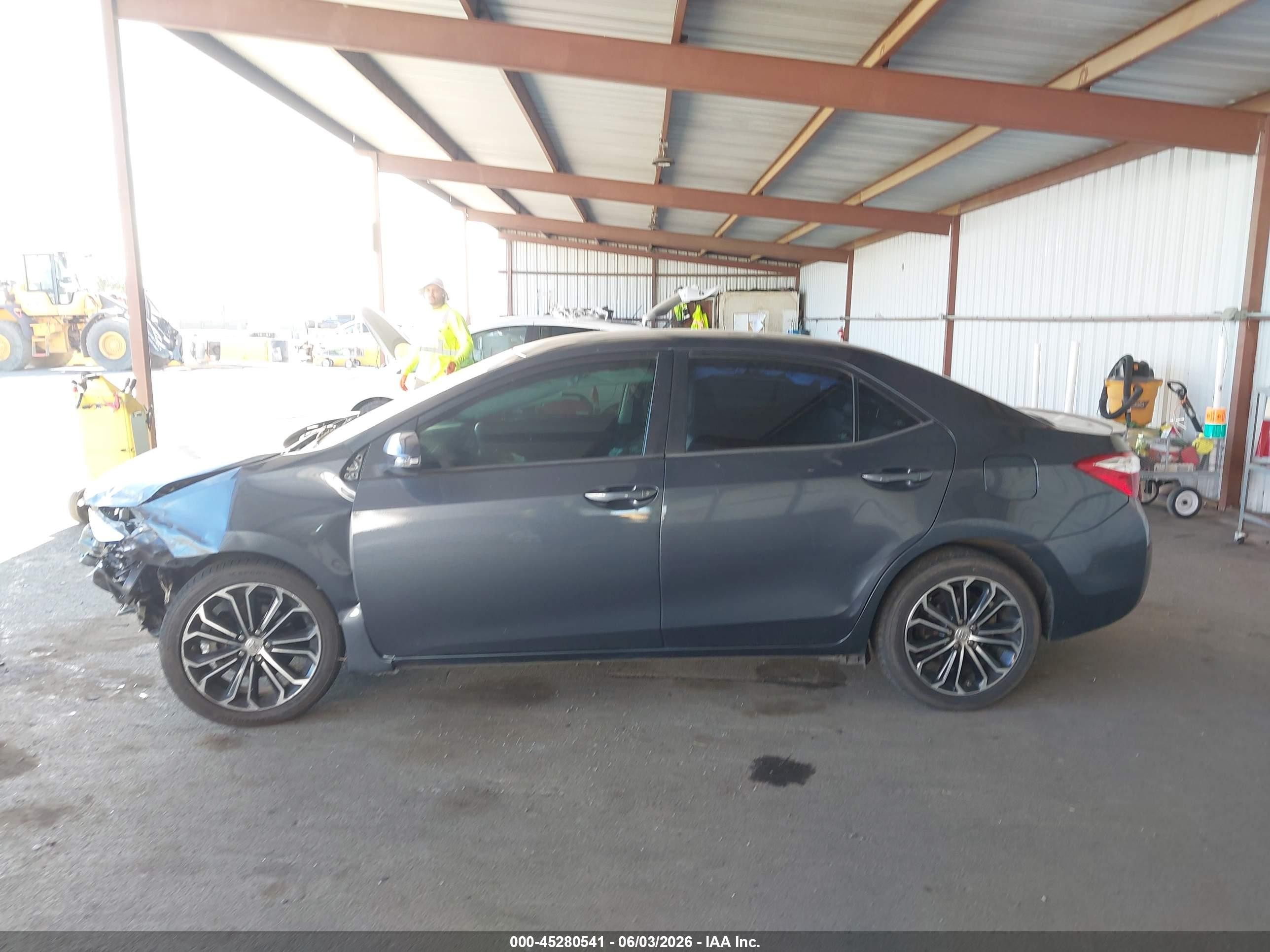 2015 Toyota Corolla S Plus Gray vin: 2T1BURHE3FC292730