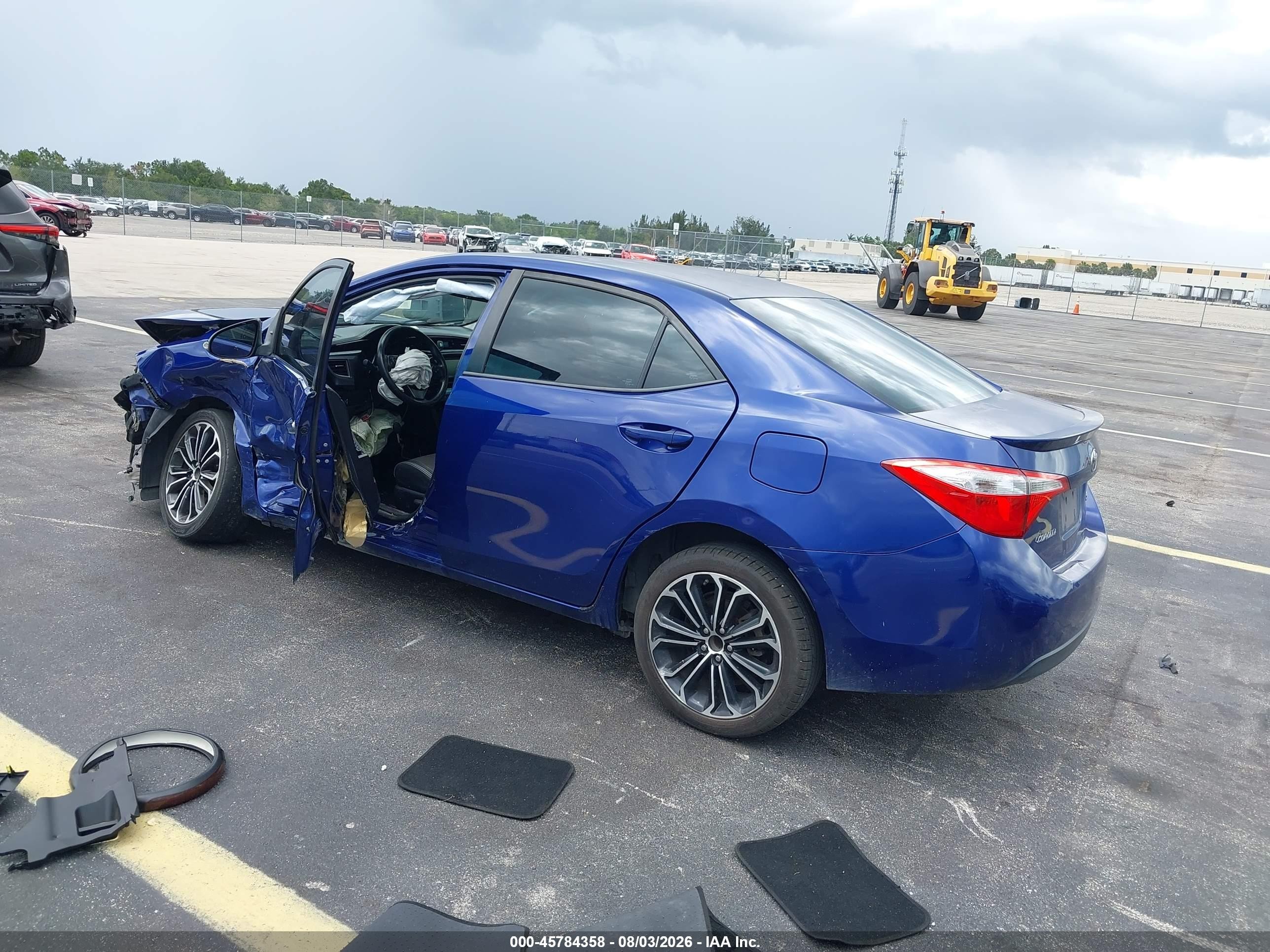 2015 Toyota Corolla S Plus Синий vin: 2T1BURHE3FC296857