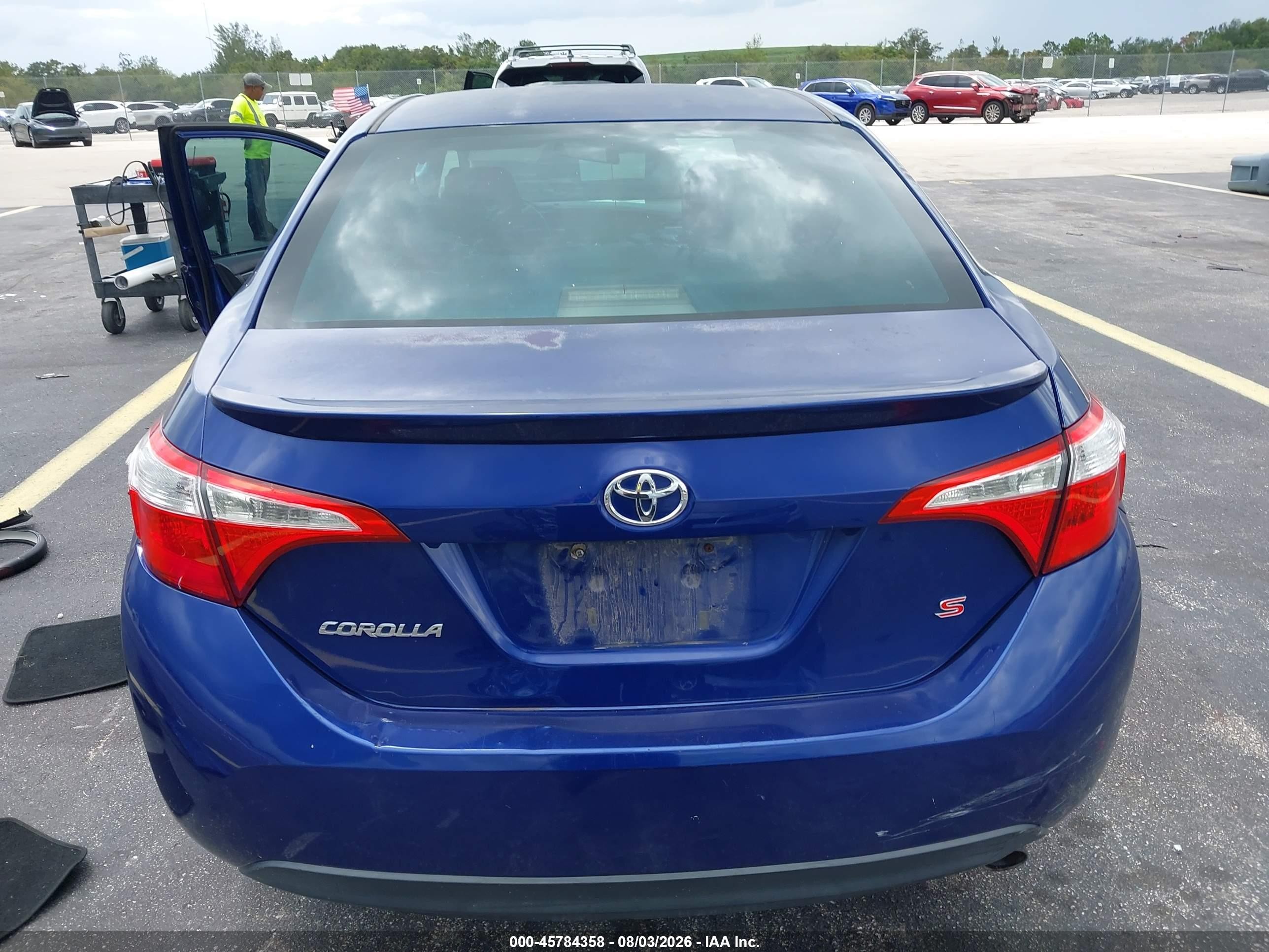 2015 Toyota Corolla S Plus Синий vin: 2T1BURHE3FC296857