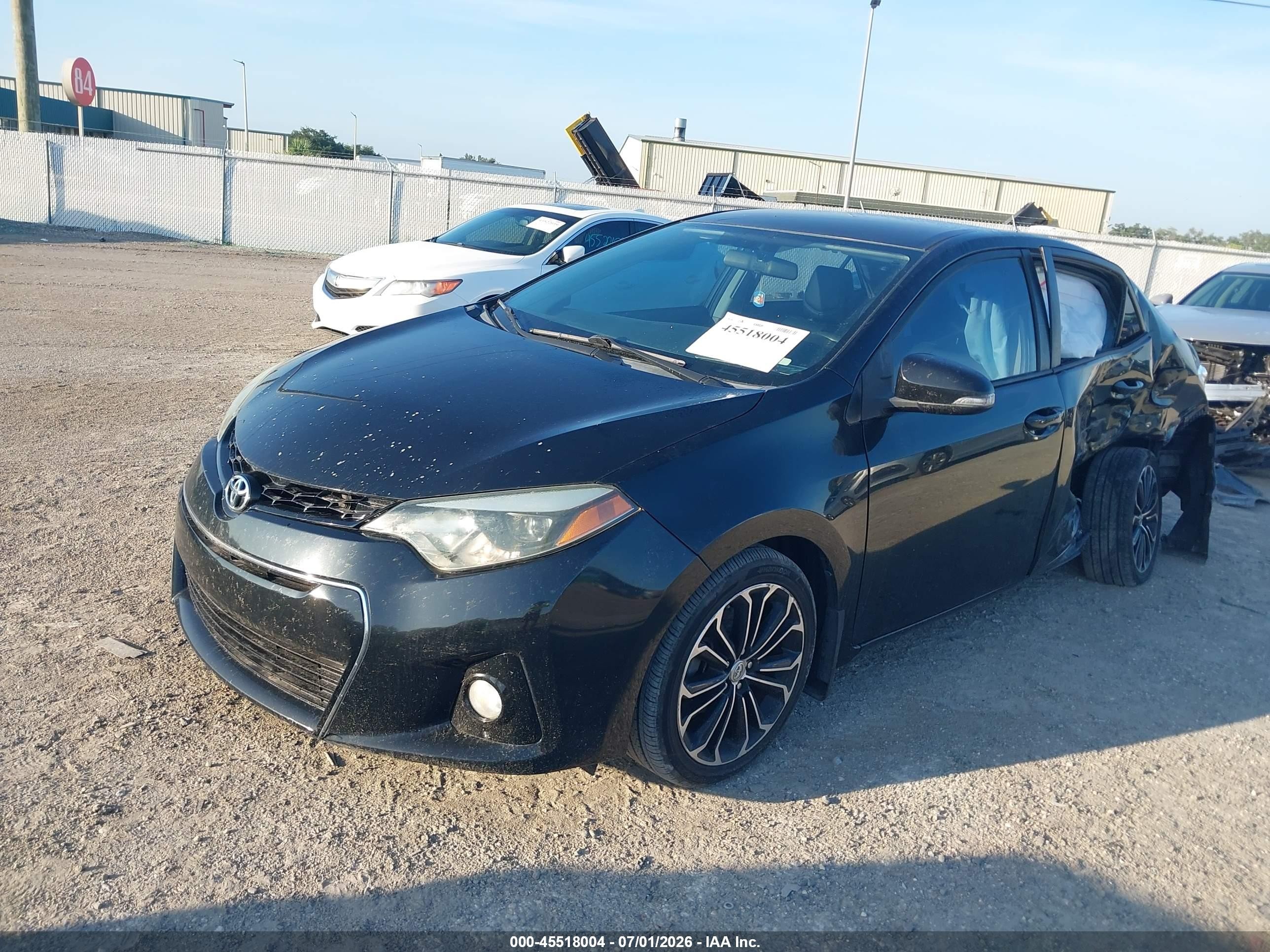 2015 Toyota Corolla S Plus Black vin: 2T1BURHE3FC306688