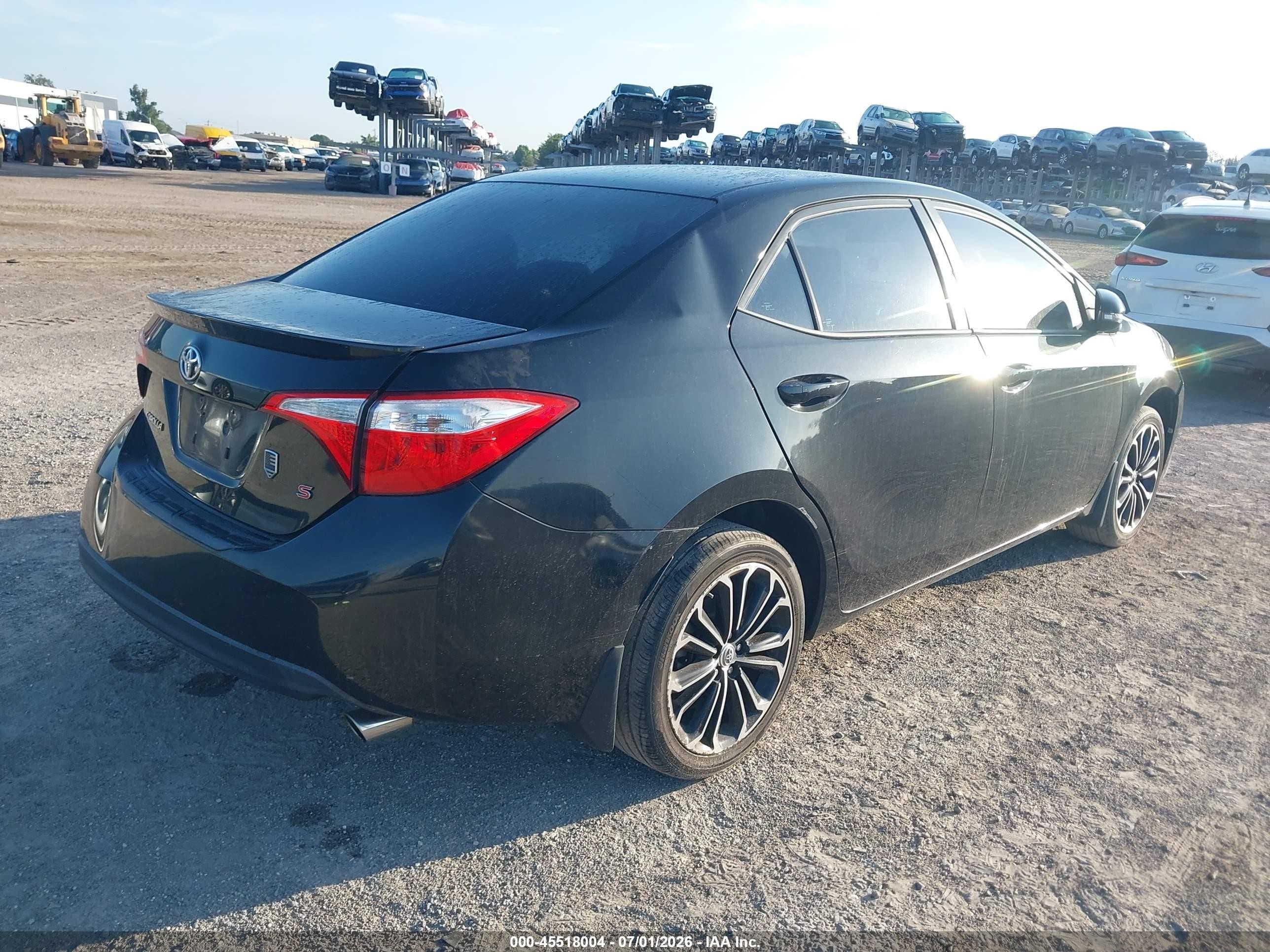 2015 Toyota Corolla S Plus Black vin: 2T1BURHE3FC306688