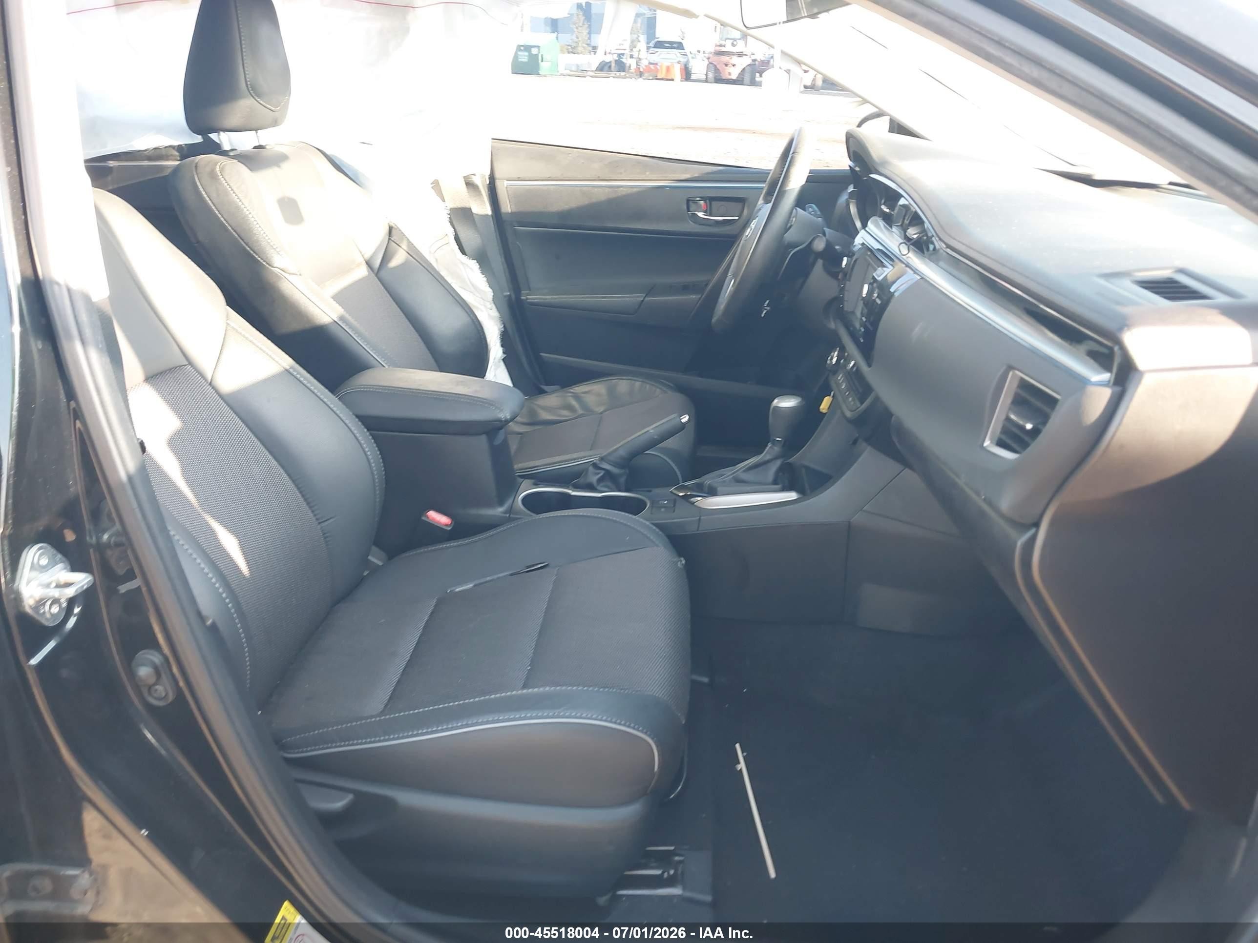 2015 Toyota Corolla S Plus Black vin: 2T1BURHE3FC306688