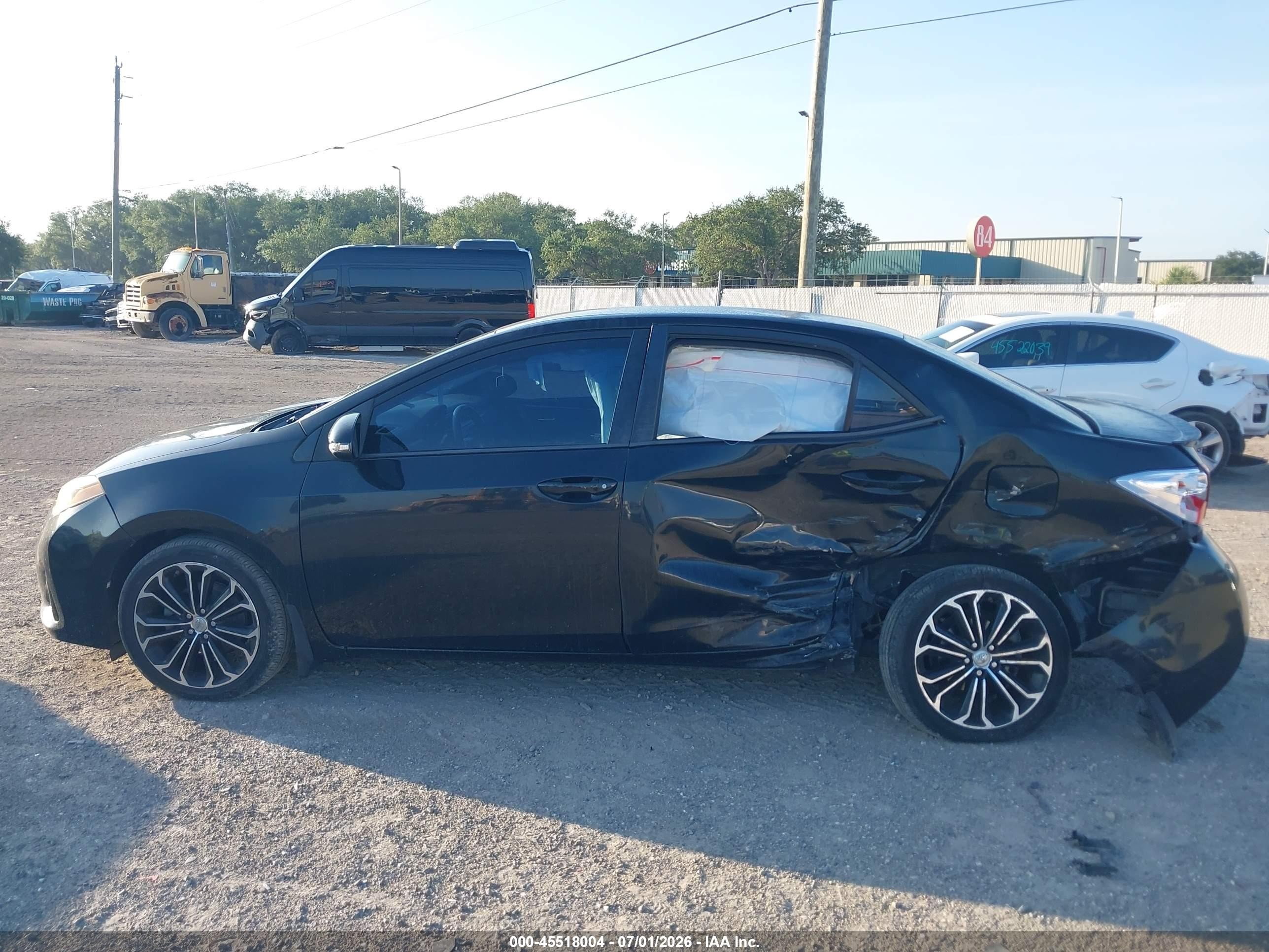 2015 Toyota Corolla S Plus Black vin: 2T1BURHE3FC306688