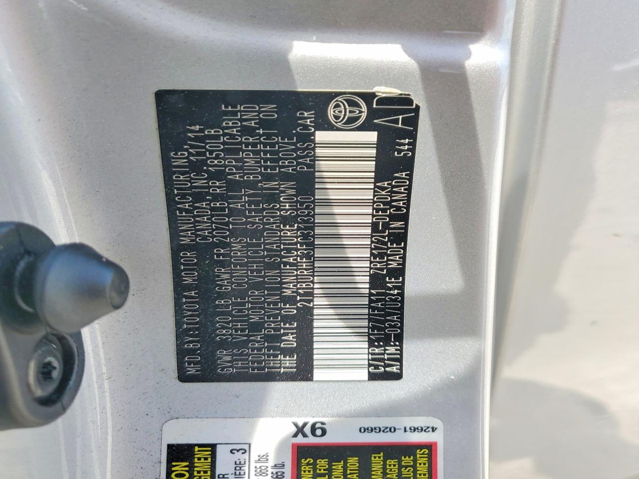 2015 Toyota Corolla L Silver vin: 2T1BURHE3FC313950