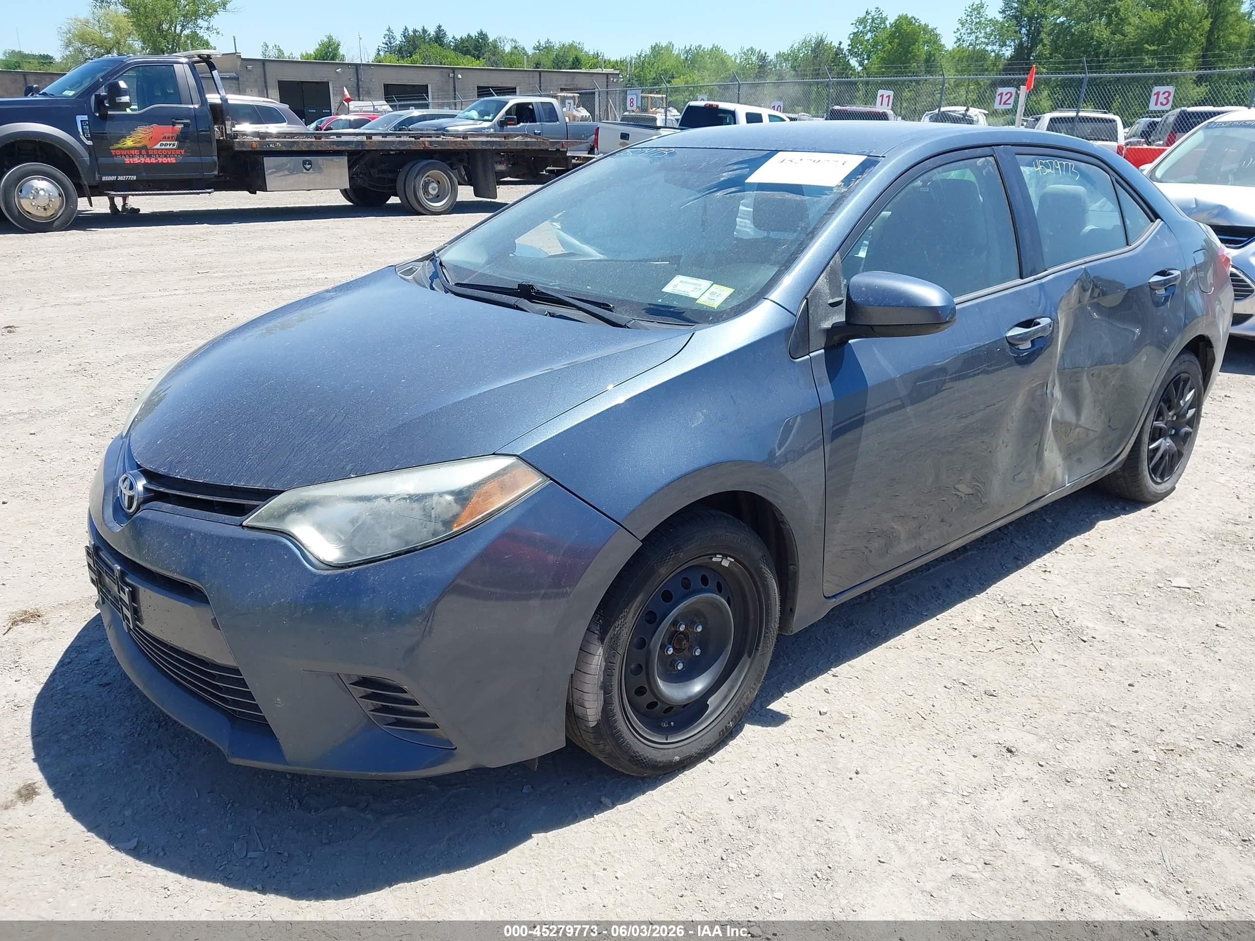 2015 Toyota Corolla Le Gray vin: 2T1BURHE3FC323278
