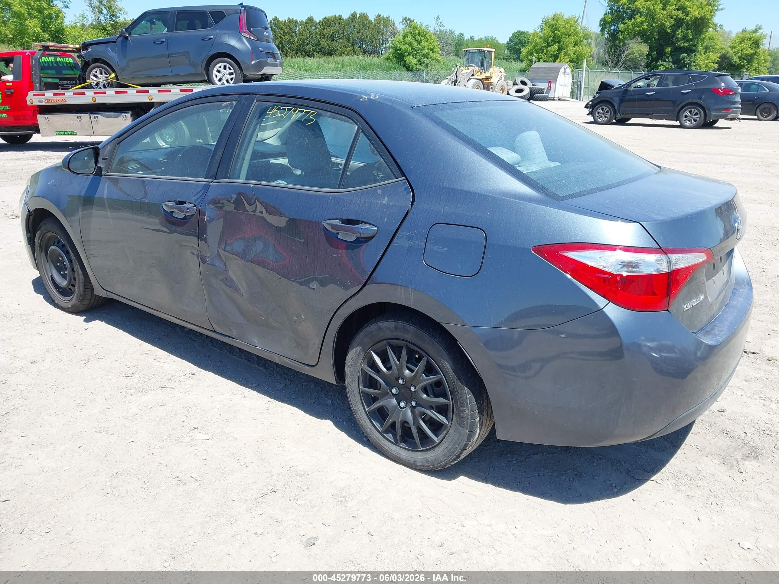 2015 Toyota Corolla Le Gray vin: 2T1BURHE3FC323278