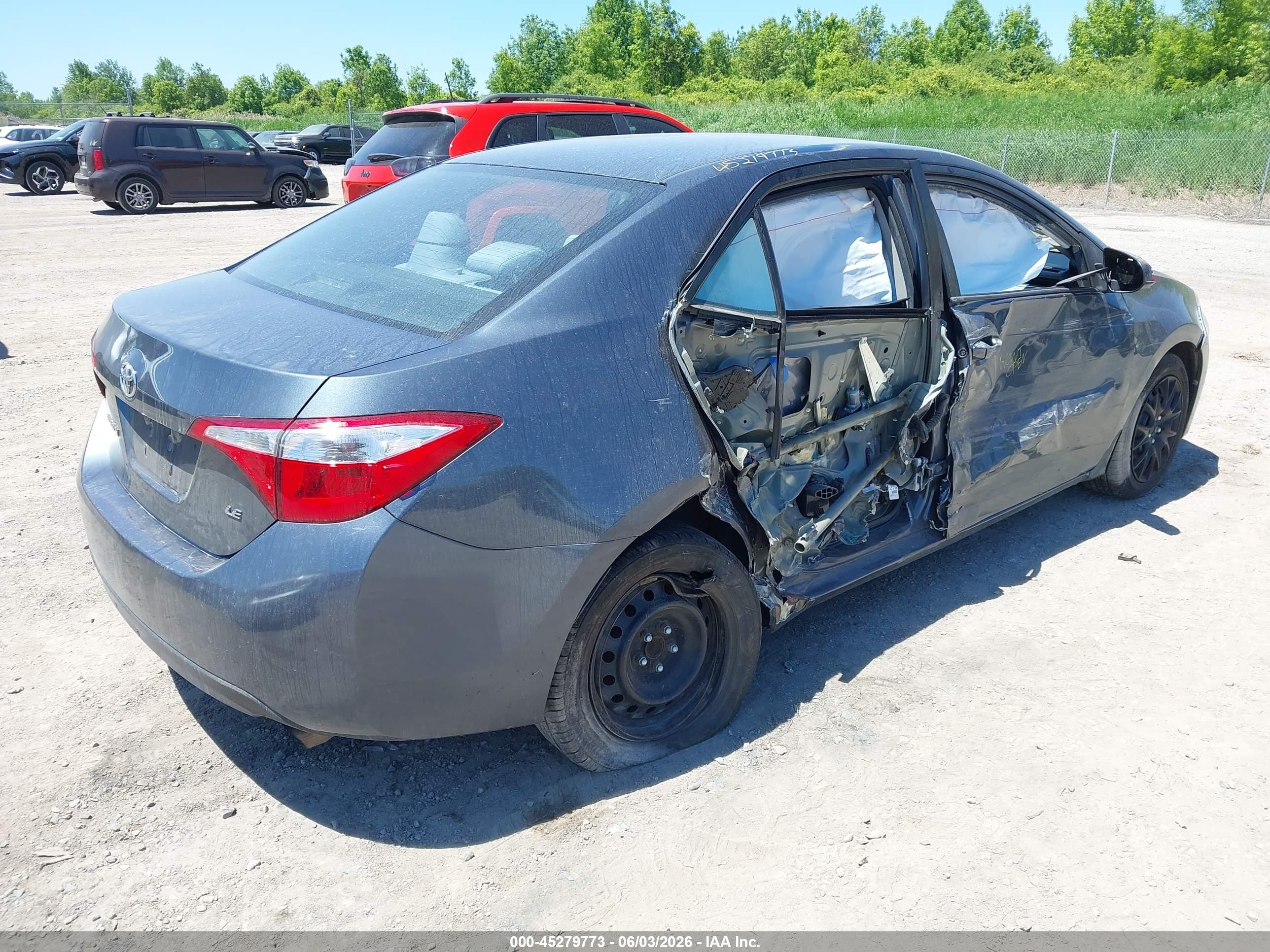2015 Toyota Corolla Le Gray vin: 2T1BURHE3FC323278