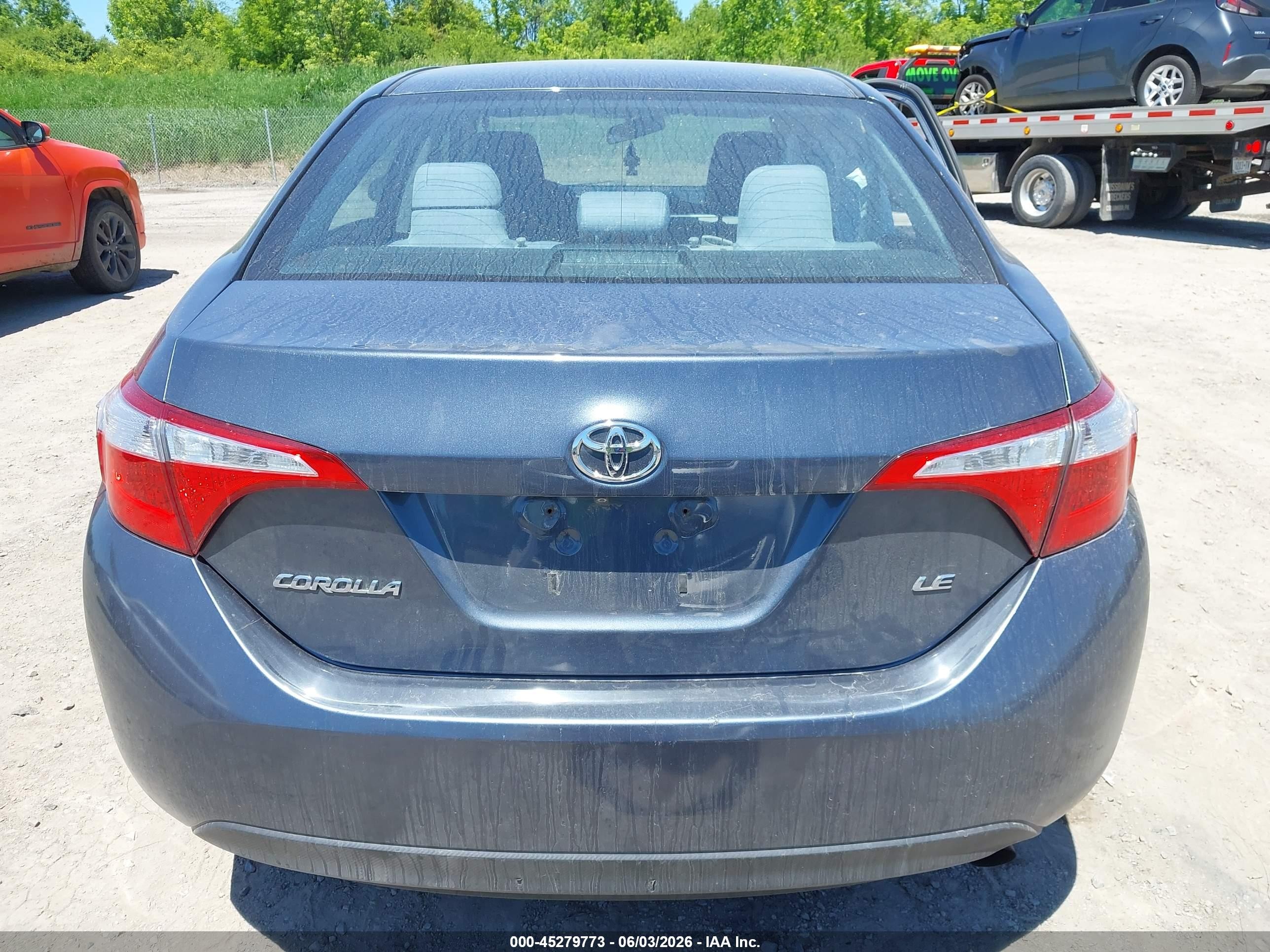 2015 Toyota Corolla Le Gray vin: 2T1BURHE3FC323278