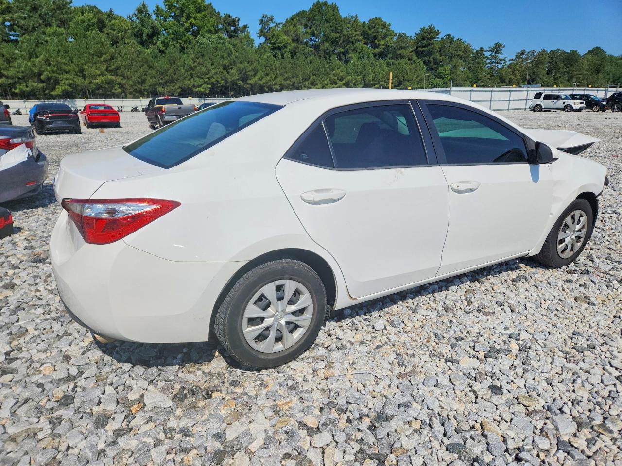 2015 Toyota Corolla L White vin: 2T1BURHE3FC330117