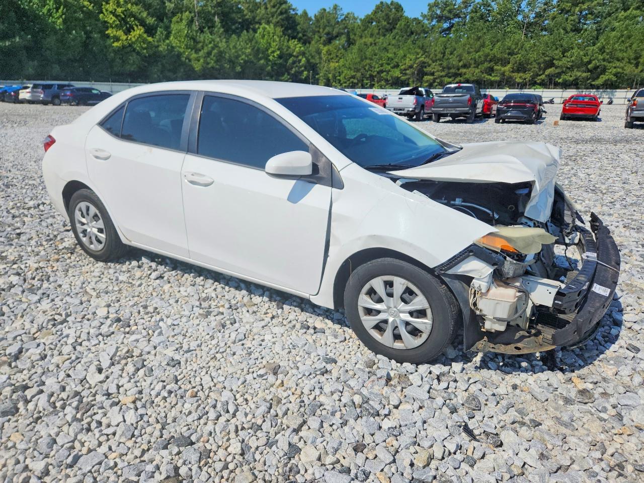 2015 Toyota Corolla L White vin: 2T1BURHE3FC330117