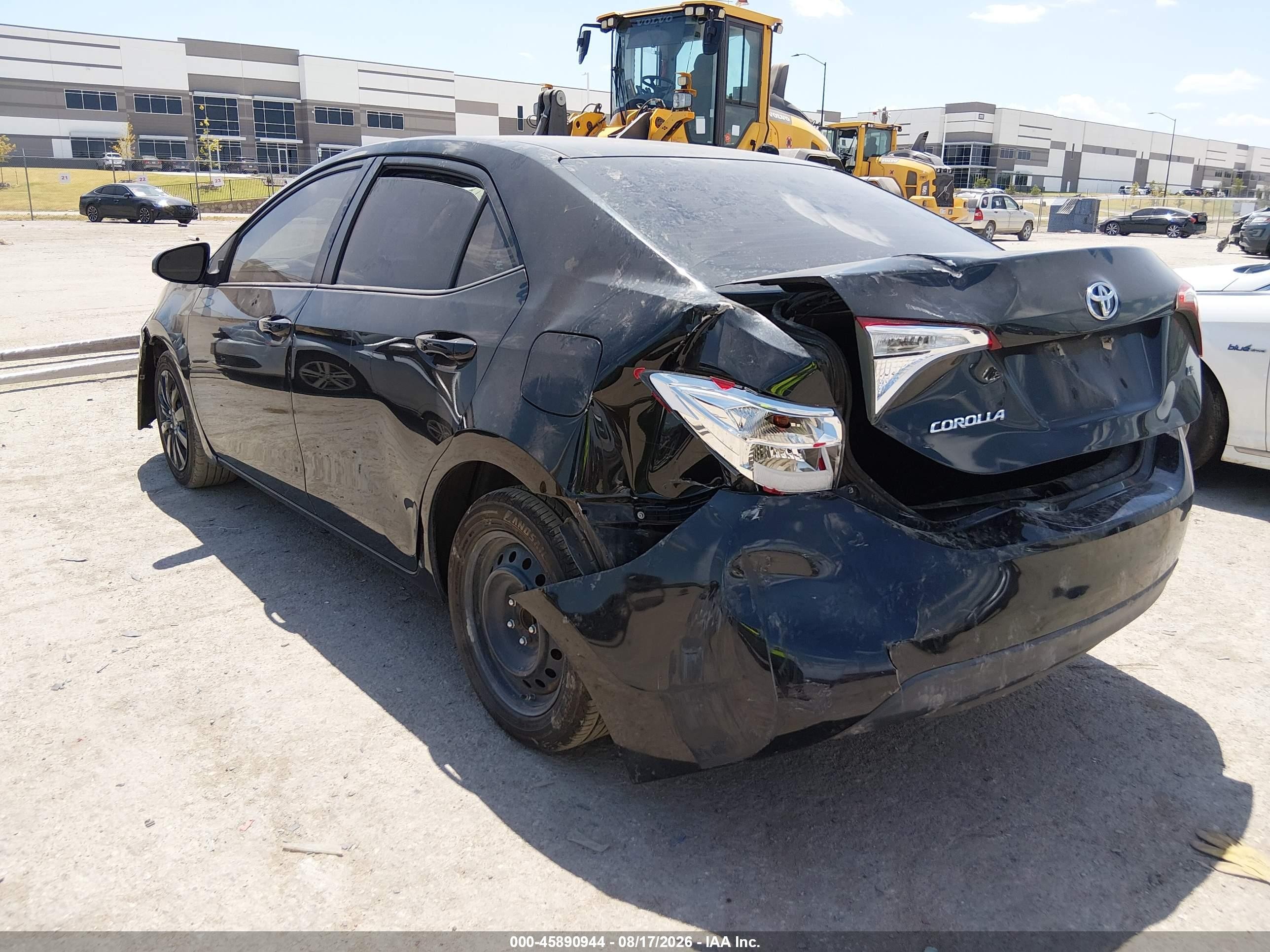2015 Toyota Corolla Le Черный vin: 2T1BURHE3FC337455