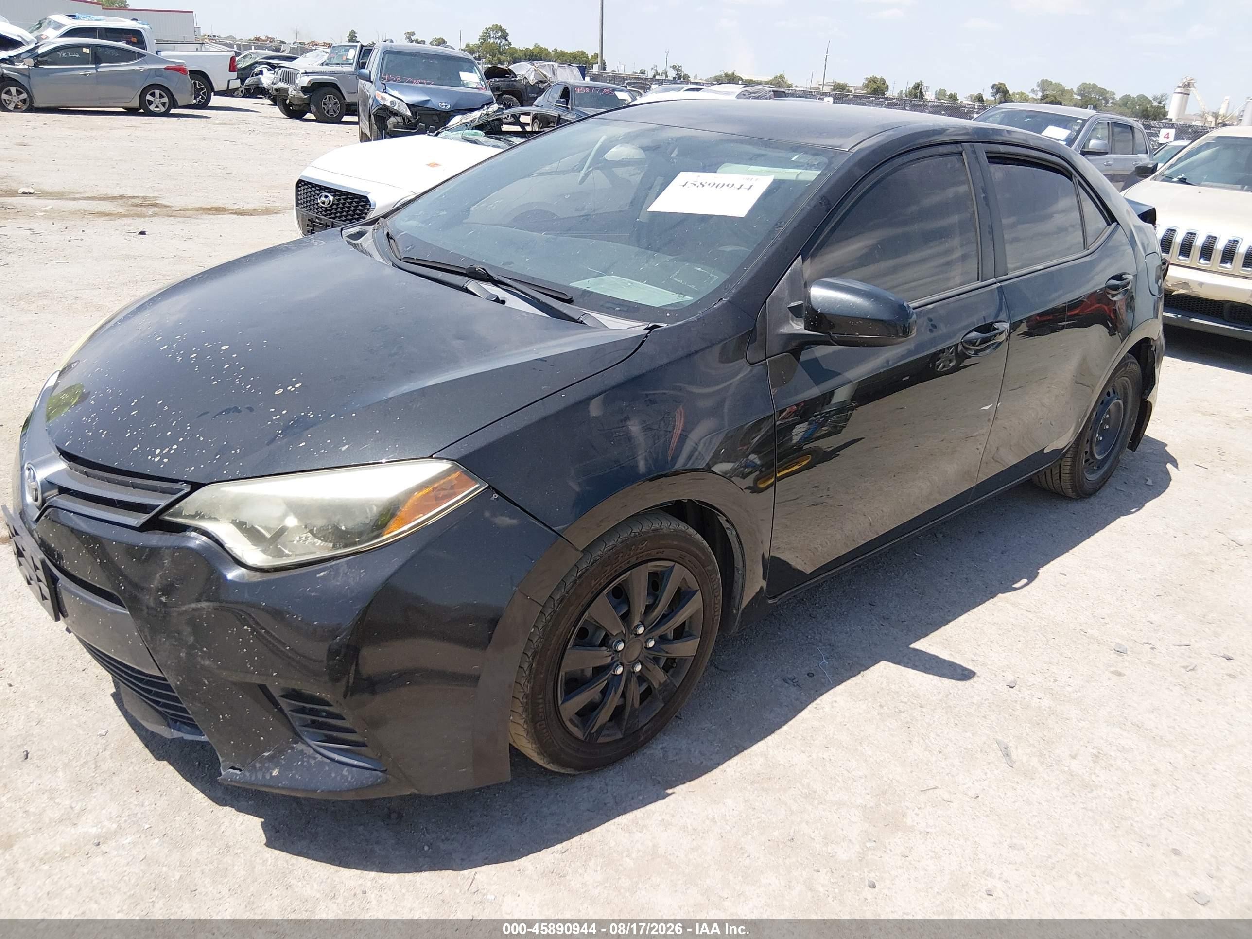 2015 Toyota Corolla Le Черный vin: 2T1BURHE3FC337455