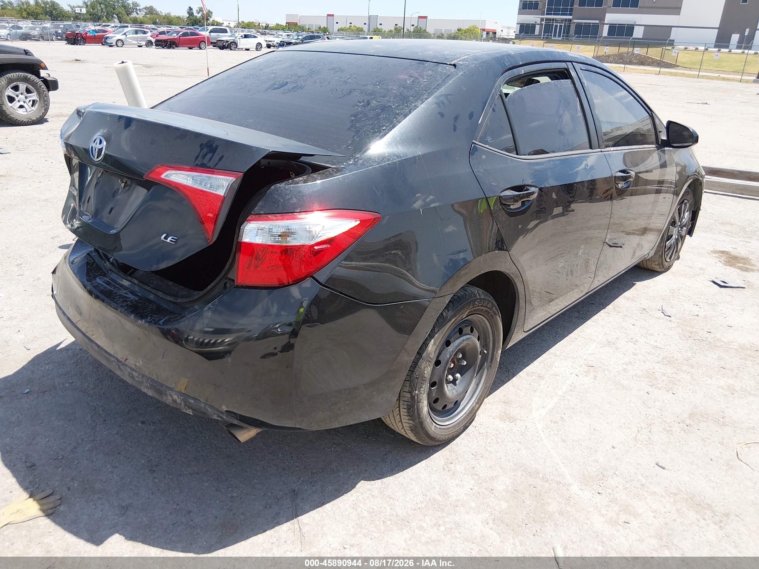 2015 Toyota Corolla Le Черный vin: 2T1BURHE3FC337455