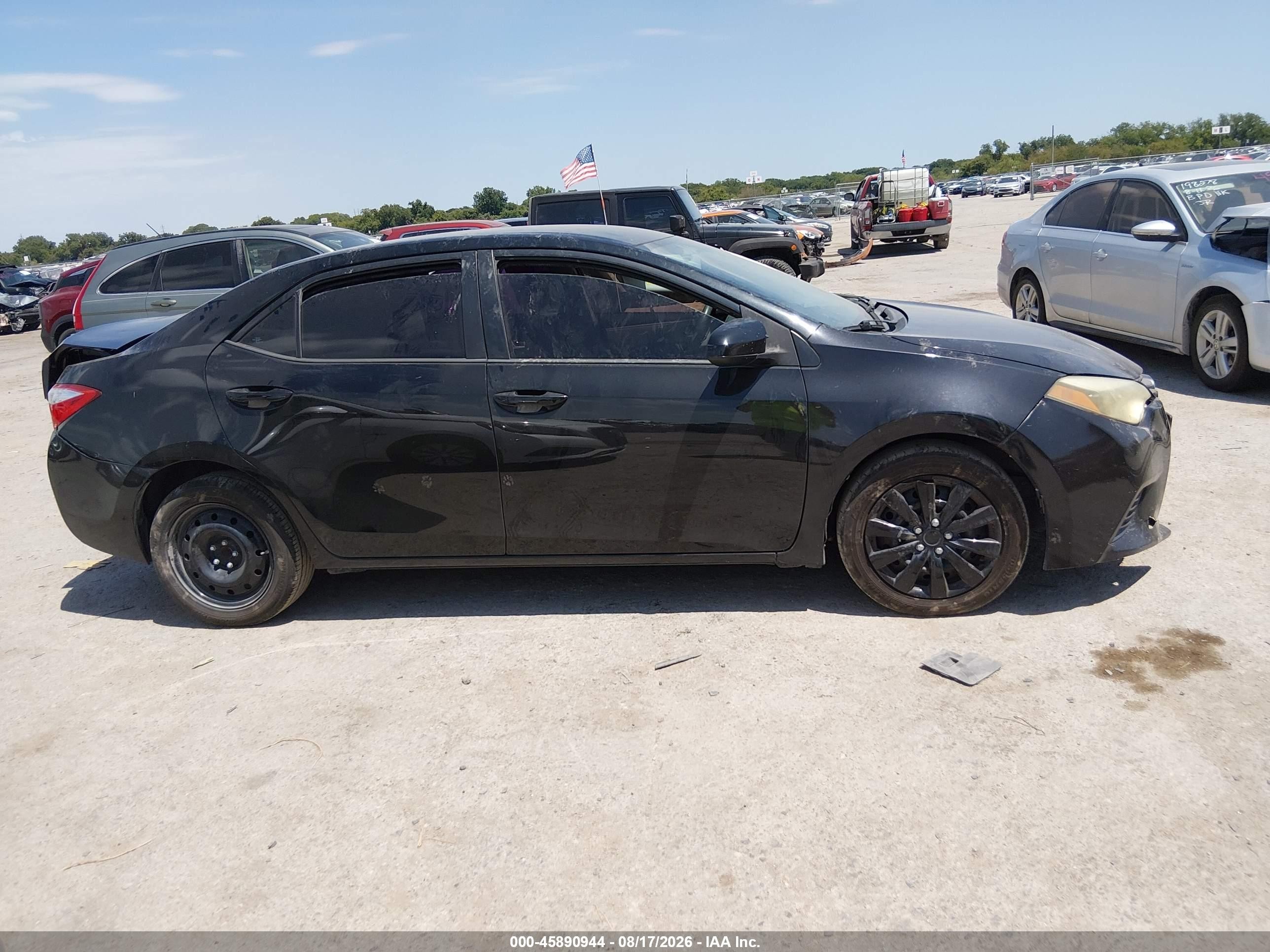 2015 Toyota Corolla Le Черный vin: 2T1BURHE3FC337455