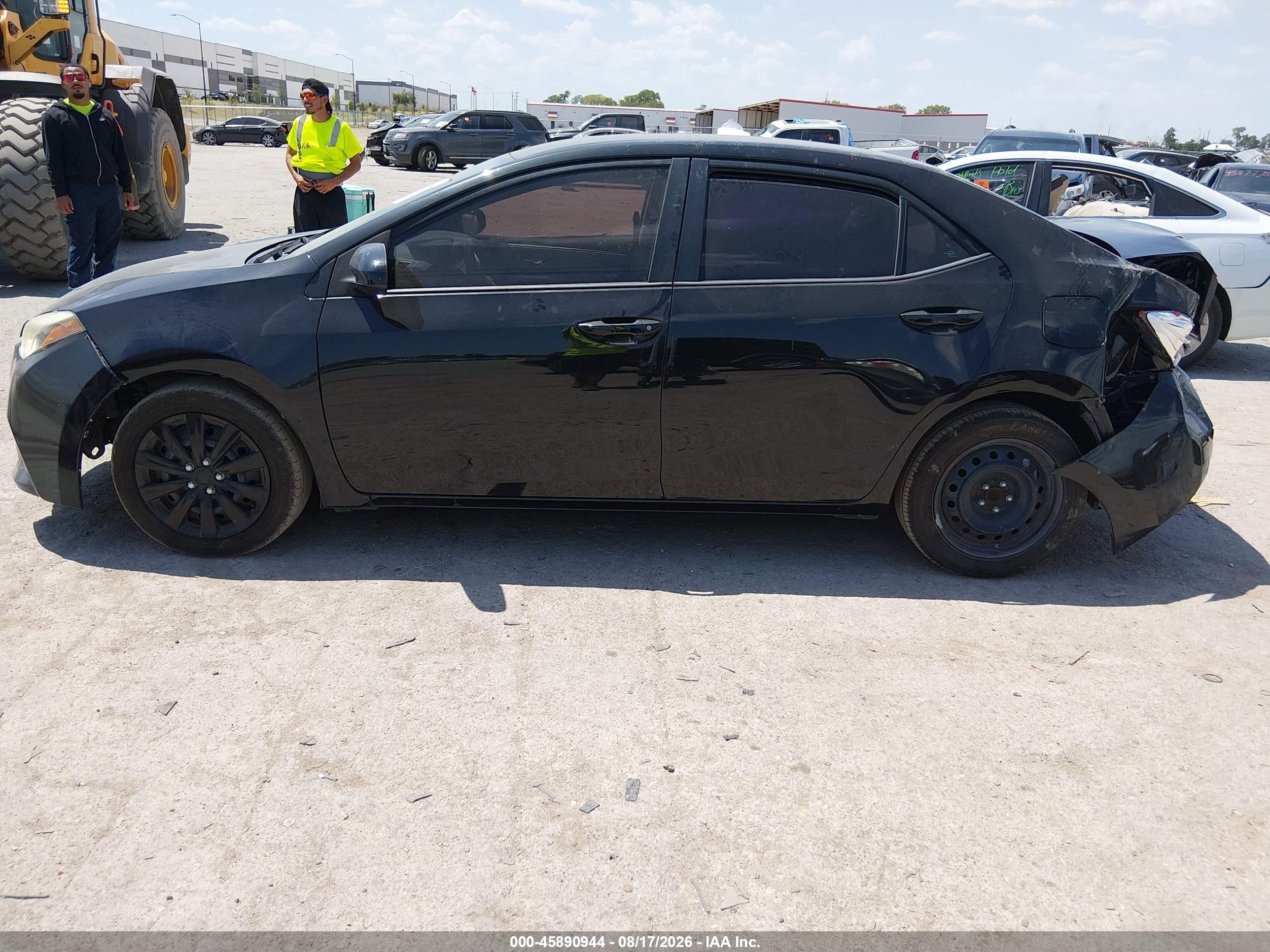 2015 Toyota Corolla Le Черный vin: 2T1BURHE3FC337455