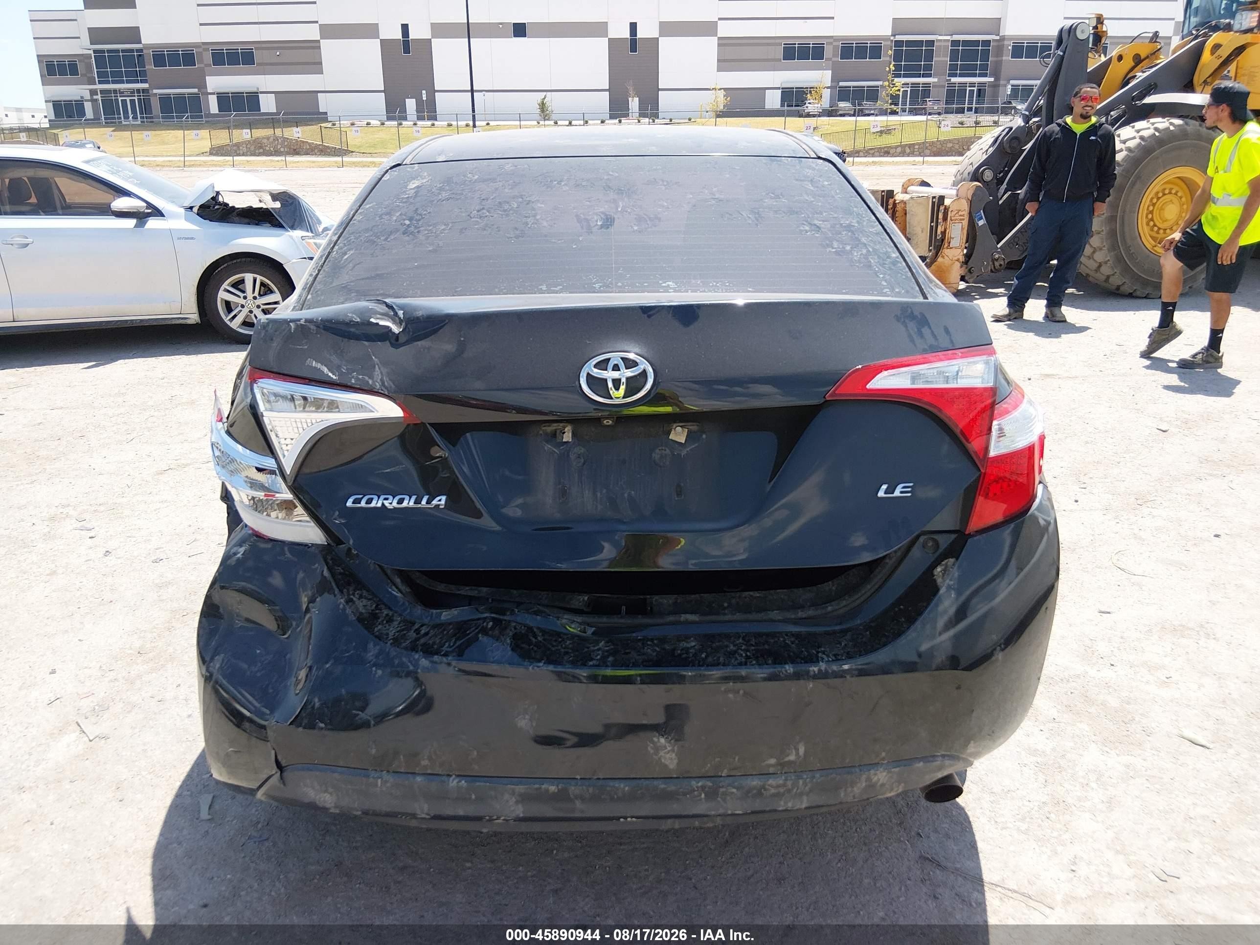 2015 Toyota Corolla Le Черный vin: 2T1BURHE3FC337455
