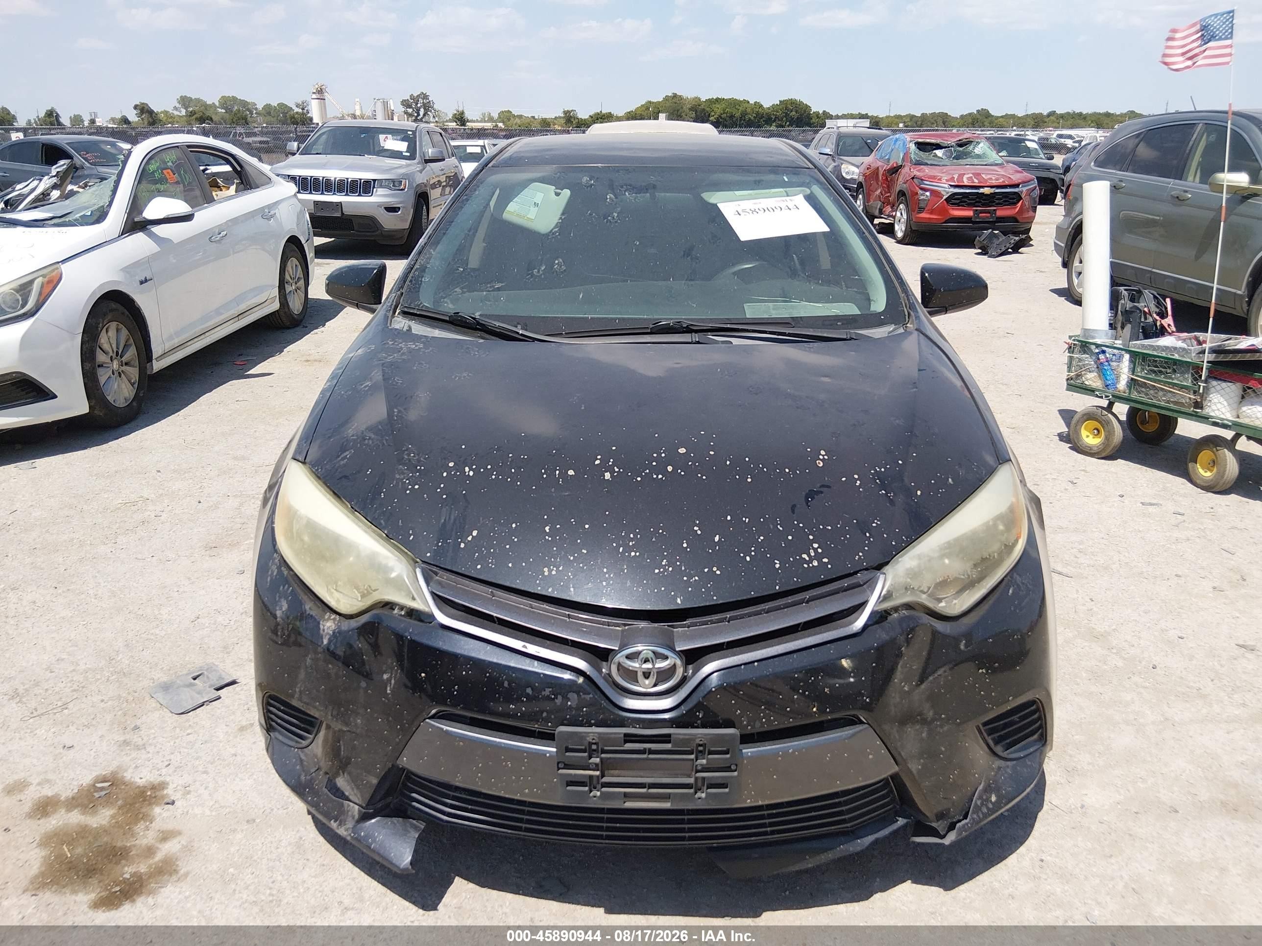 2015 Toyota Corolla Le Черный vin: 2T1BURHE3FC337455
