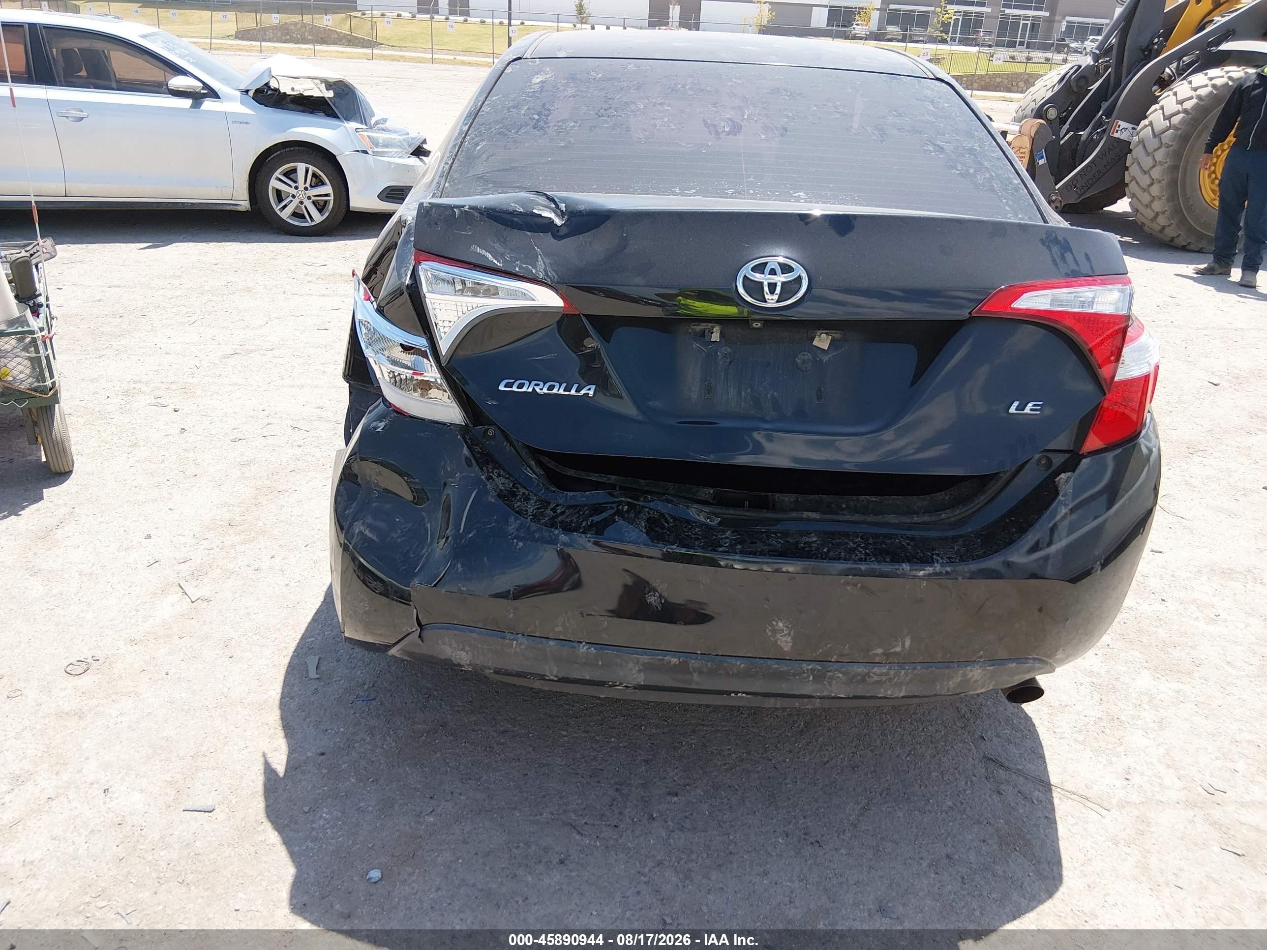 2015 Toyota Corolla Le Черный vin: 2T1BURHE3FC337455
