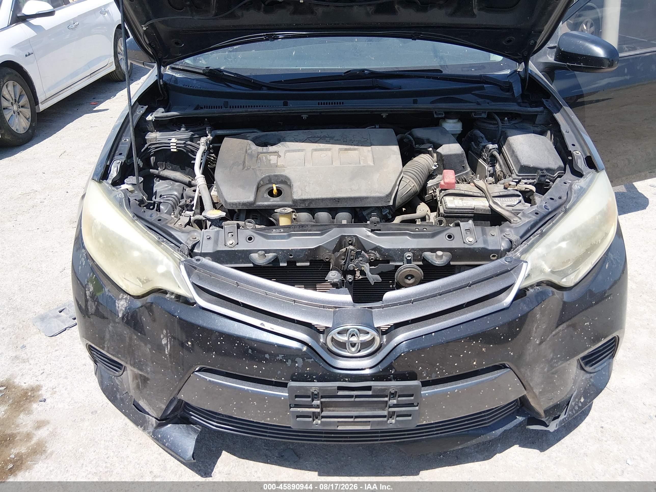 2015 Toyota Corolla Le Черный vin: 2T1BURHE3FC337455