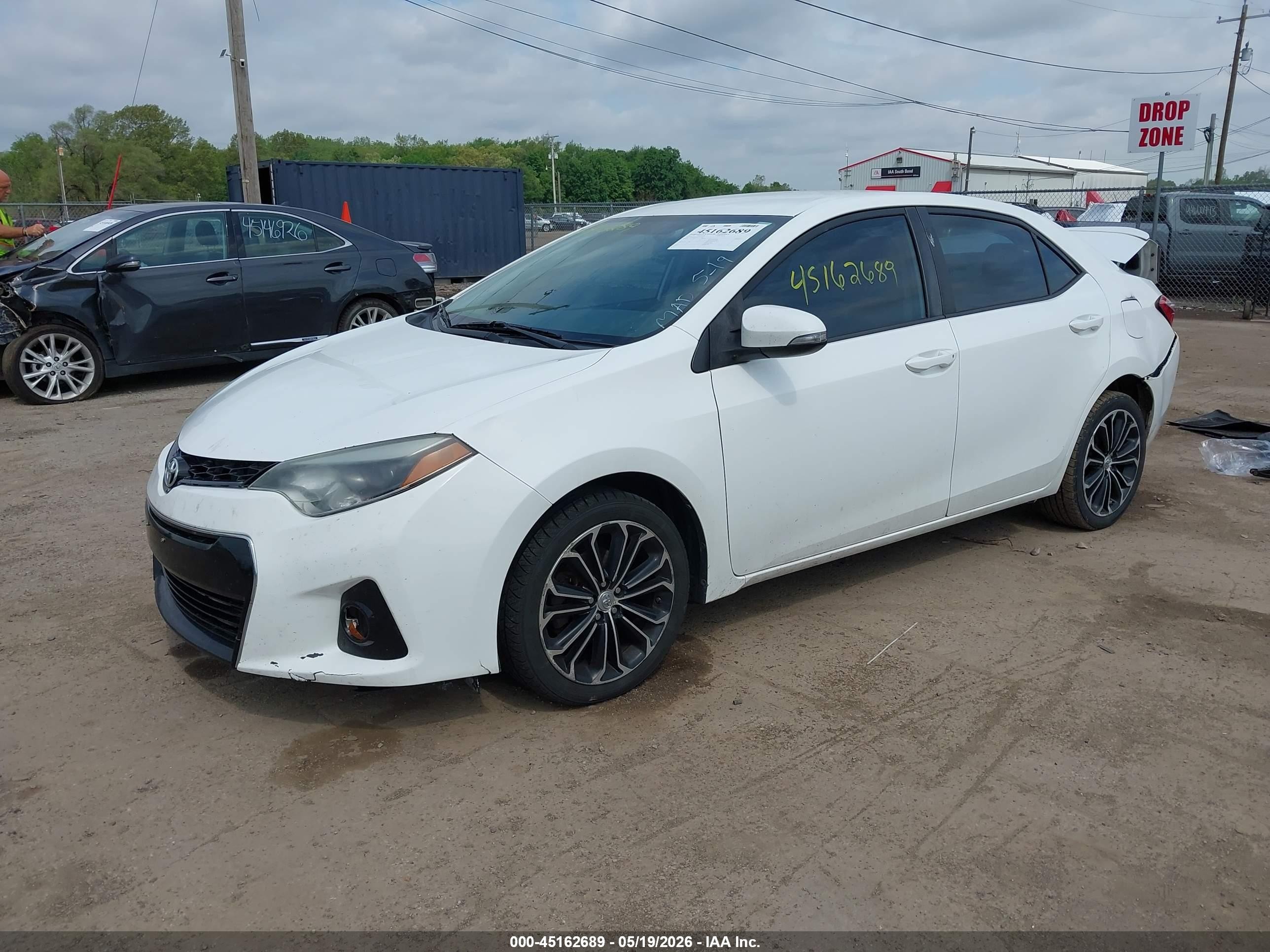 2015 Toyota Corolla S Plus White vin: 2T1BURHE3FC339187