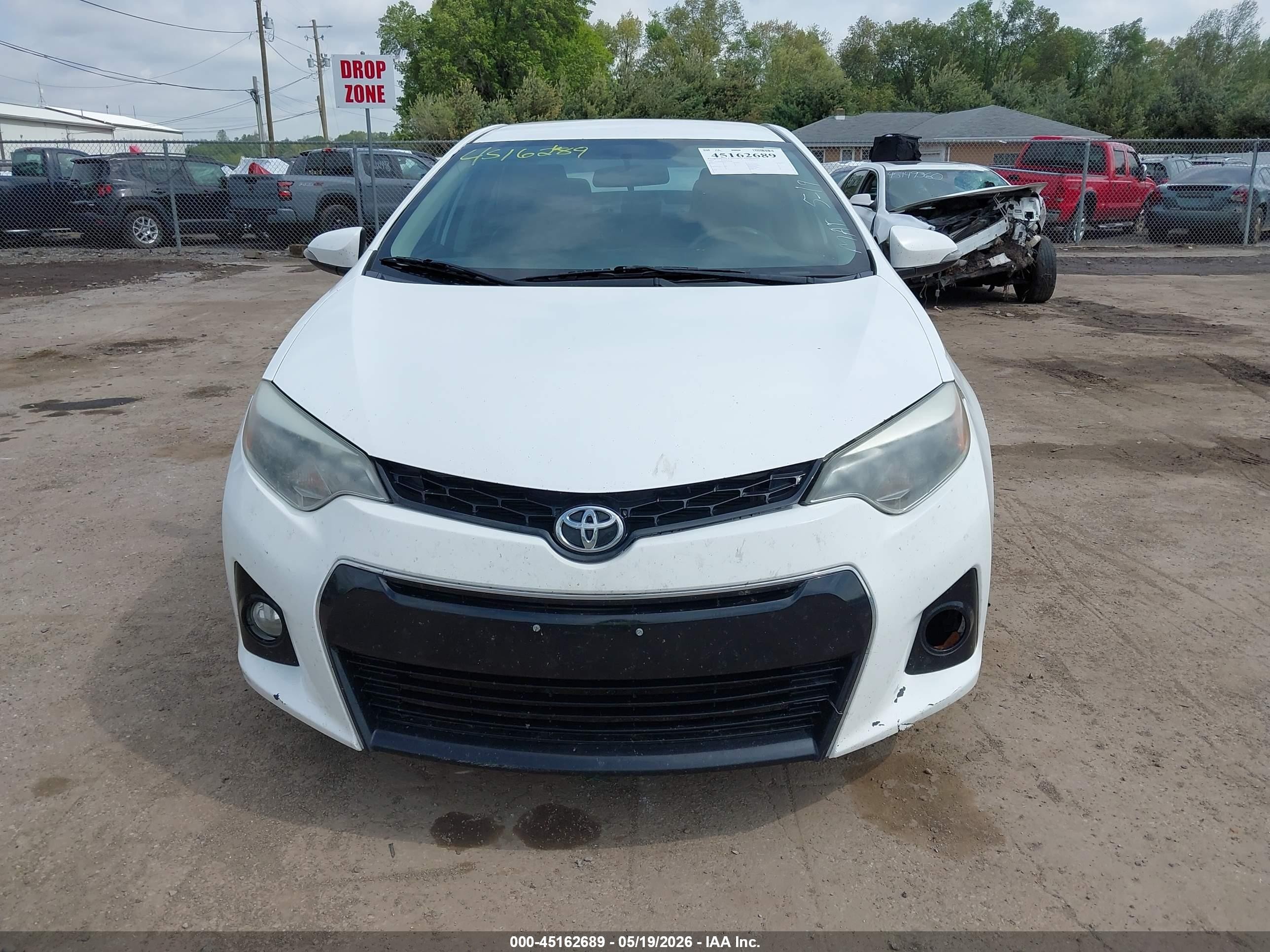 2015 Toyota Corolla S Plus White vin: 2T1BURHE3FC339187