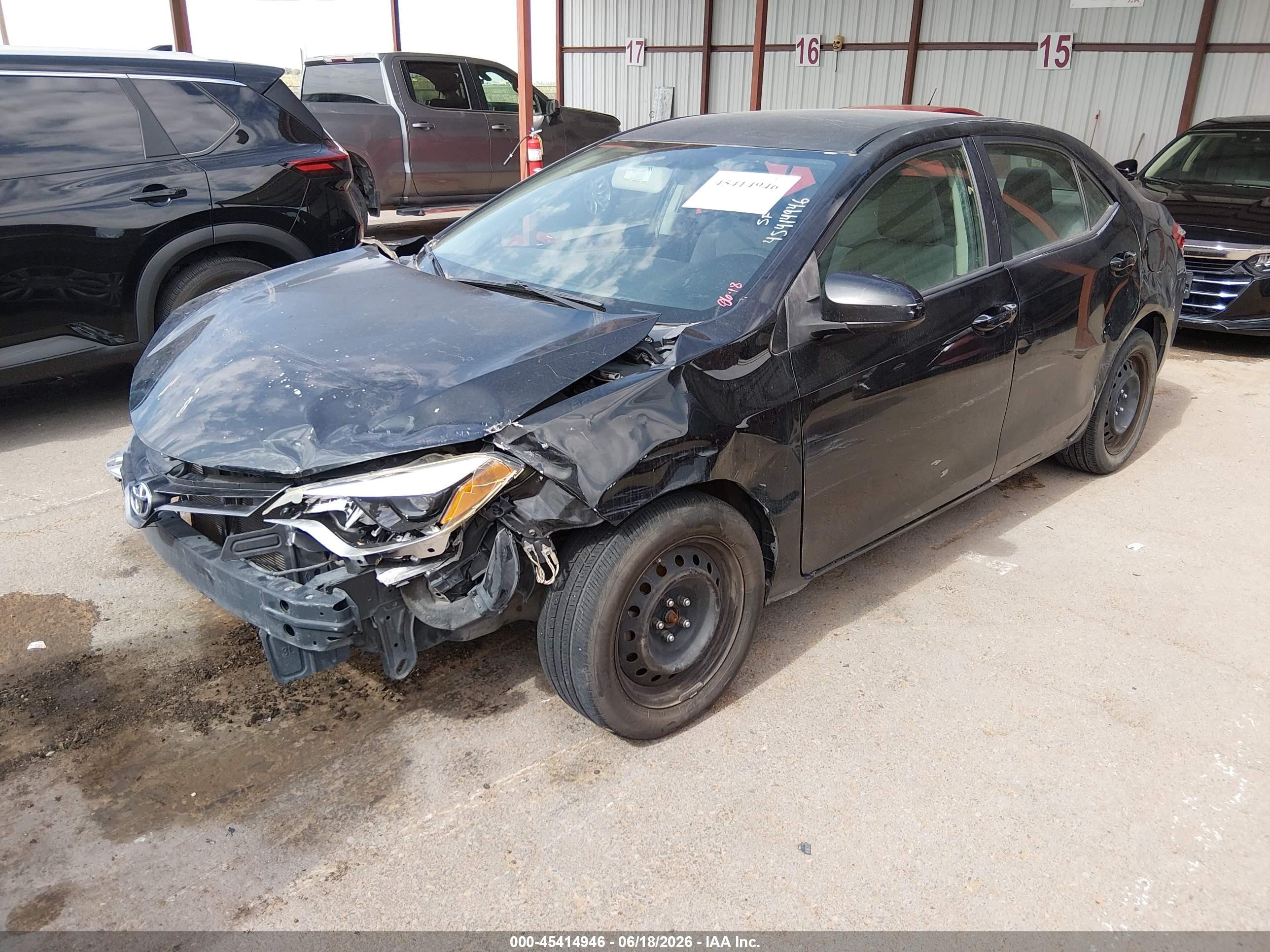 2015 Toyota Corolla Le Black vin: 2T1BURHE3FC348309