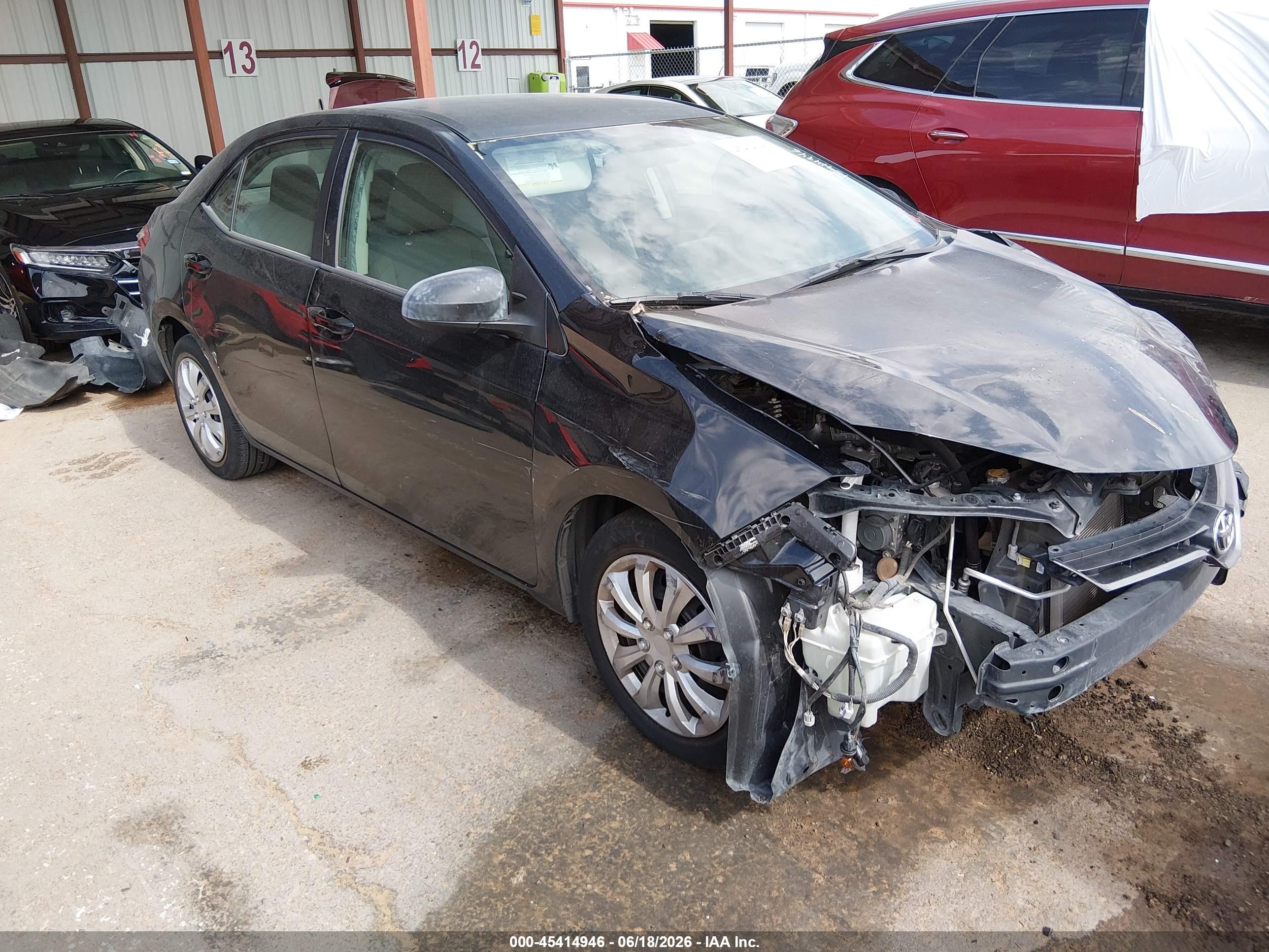 2015 Toyota Corolla Le Black vin: 2T1BURHE3FC348309