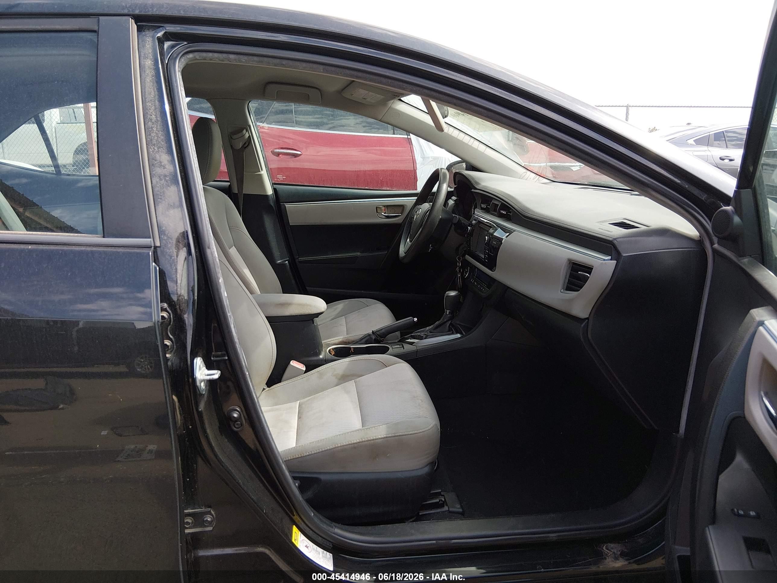 2015 Toyota Corolla Le Black vin: 2T1BURHE3FC348309