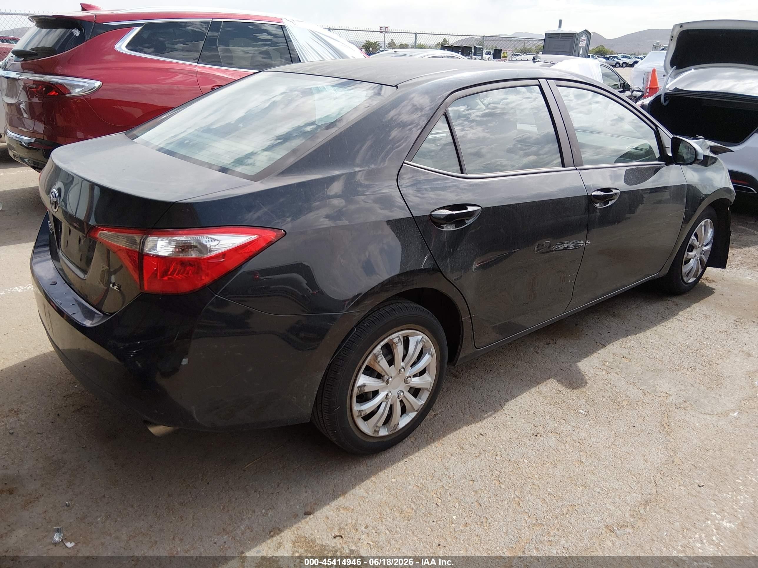 2015 Toyota Corolla Le Black vin: 2T1BURHE3FC348309