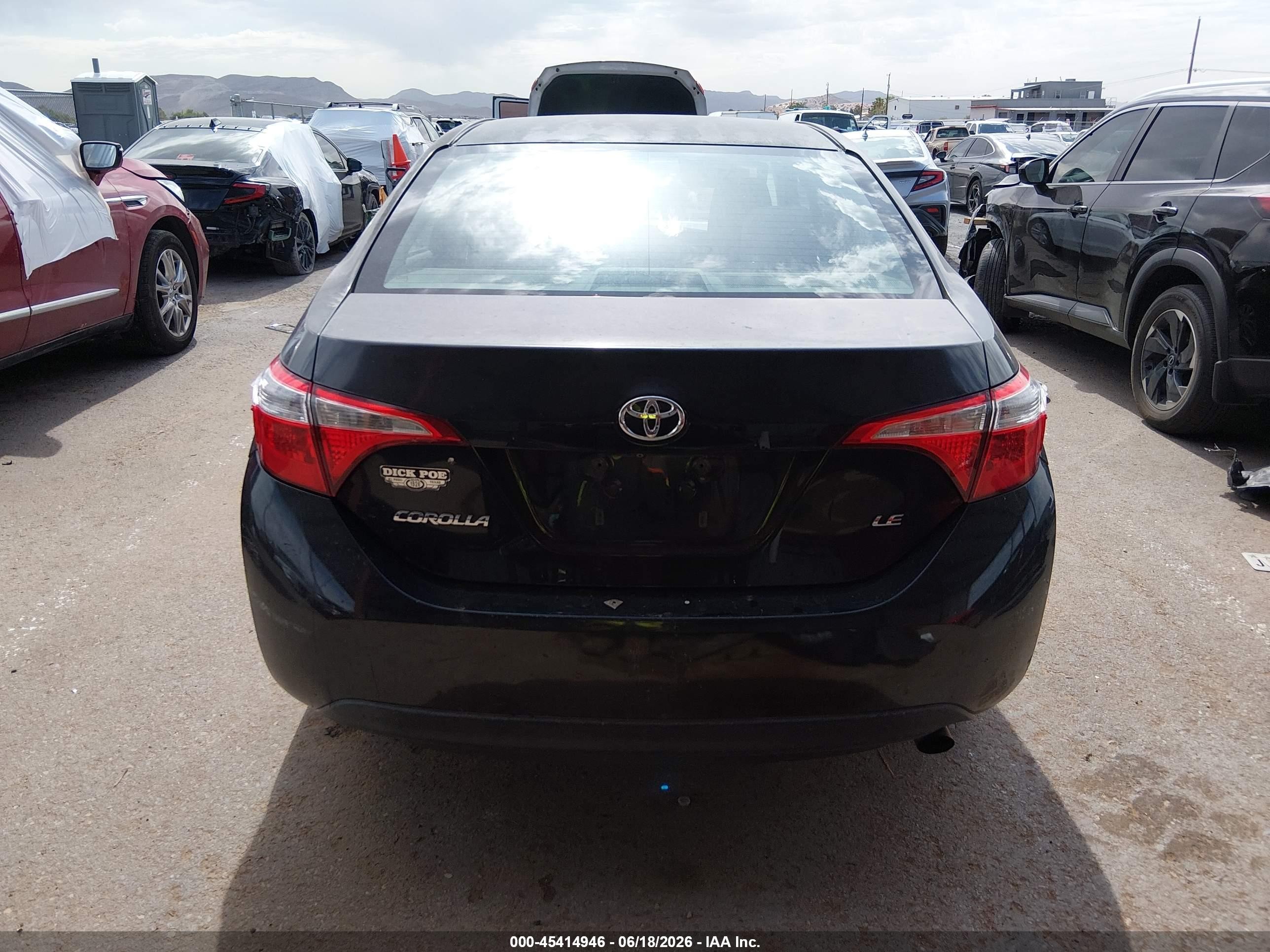 2015 Toyota Corolla Le Black vin: 2T1BURHE3FC348309