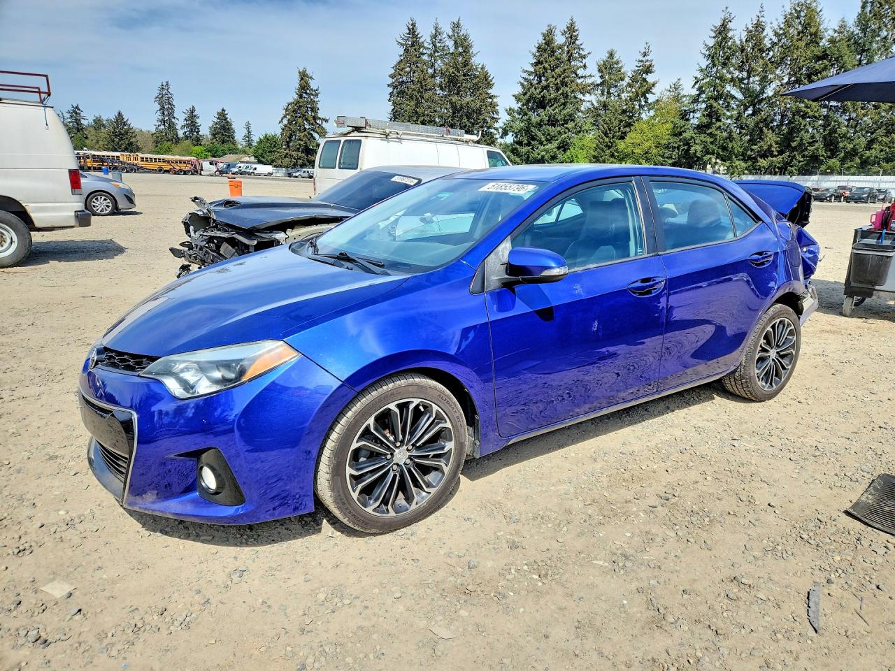 2015 Toyota Corolla S Plus Синий vin: 2T1BURHE3FC362372
