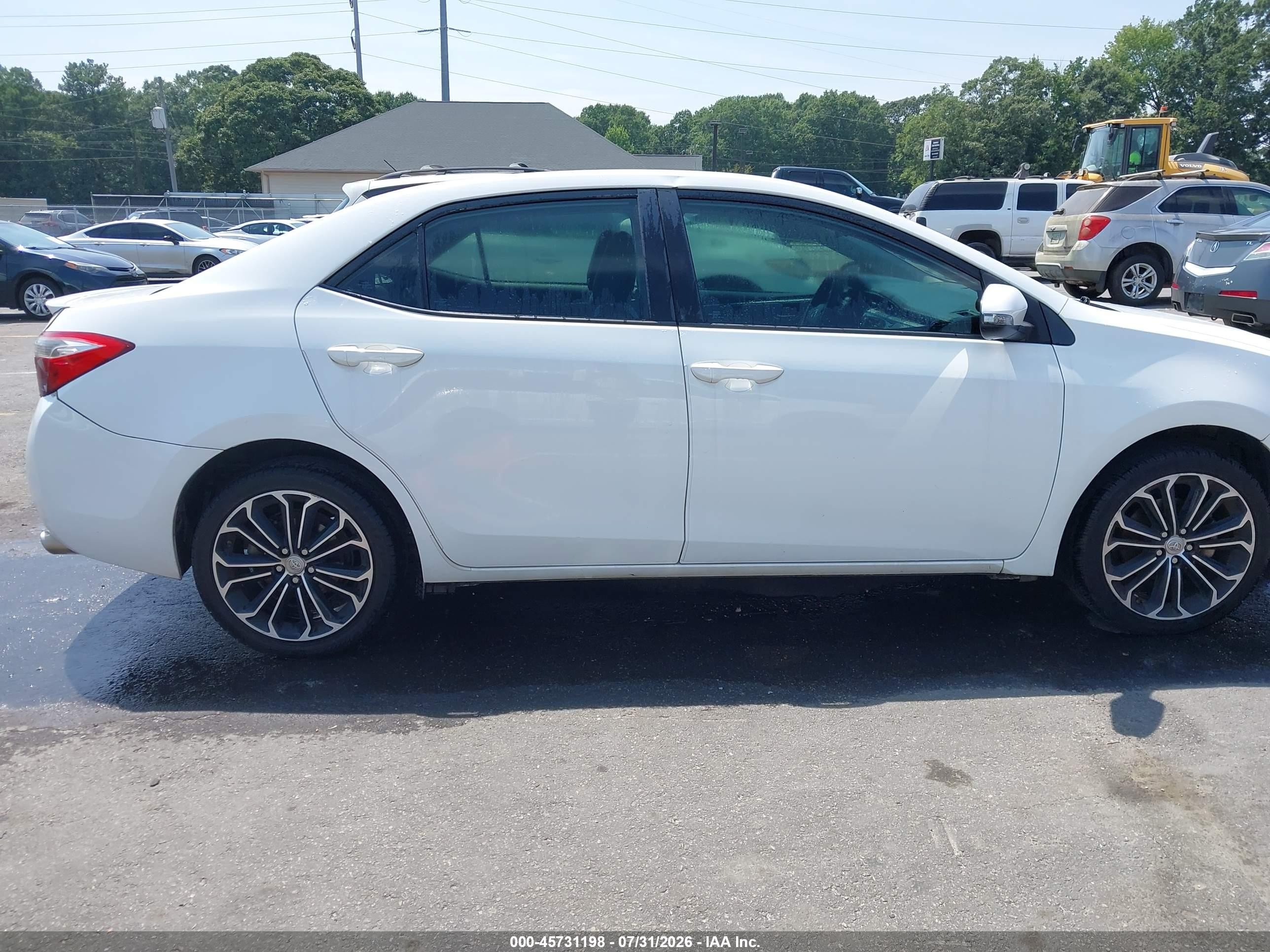 2015 Toyota Corolla S Plus White vin: 2T1BURHE3FC372612