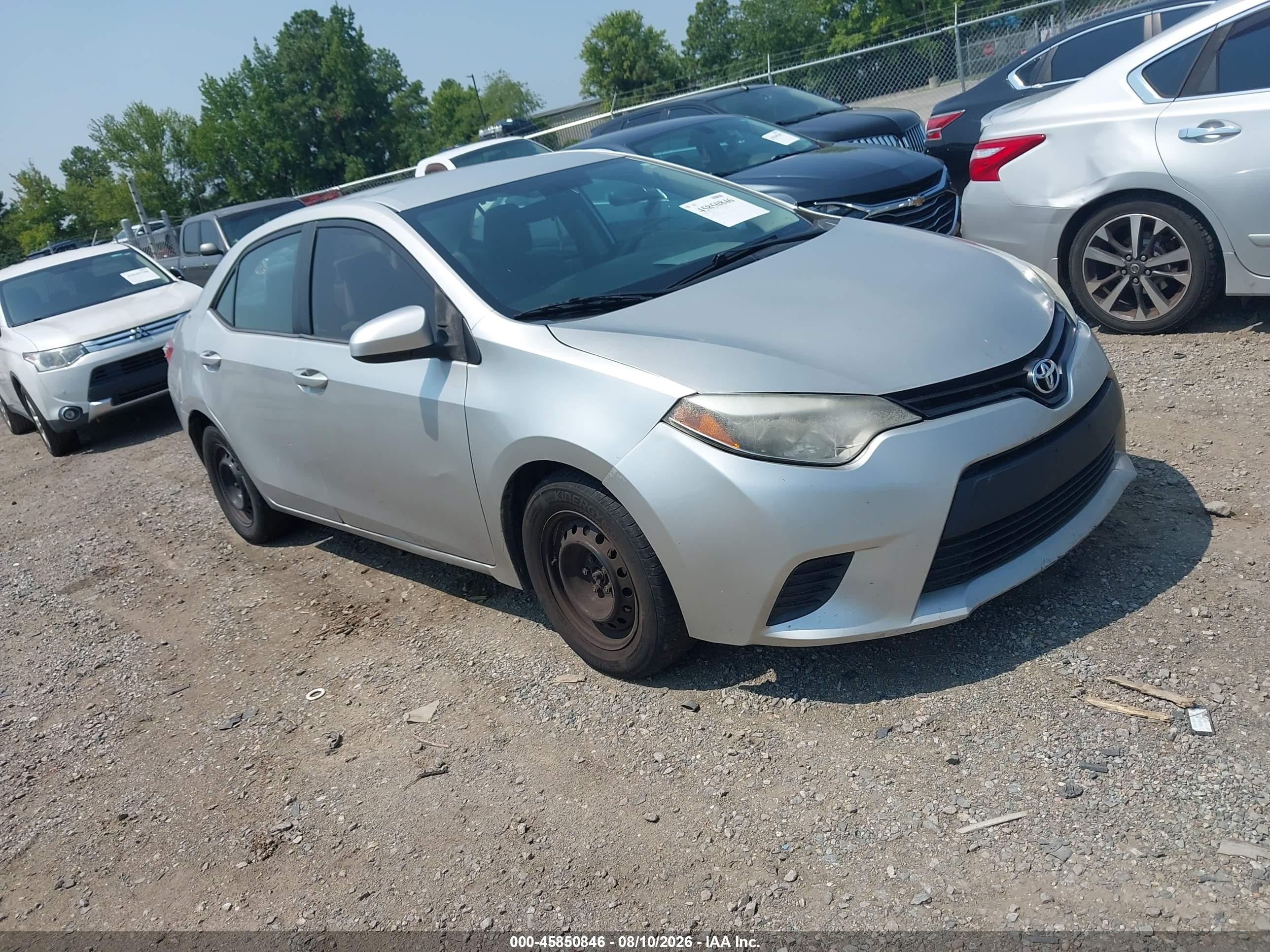2015 Toyota Corolla L Silver vin: 2T1BURHE3FC394335