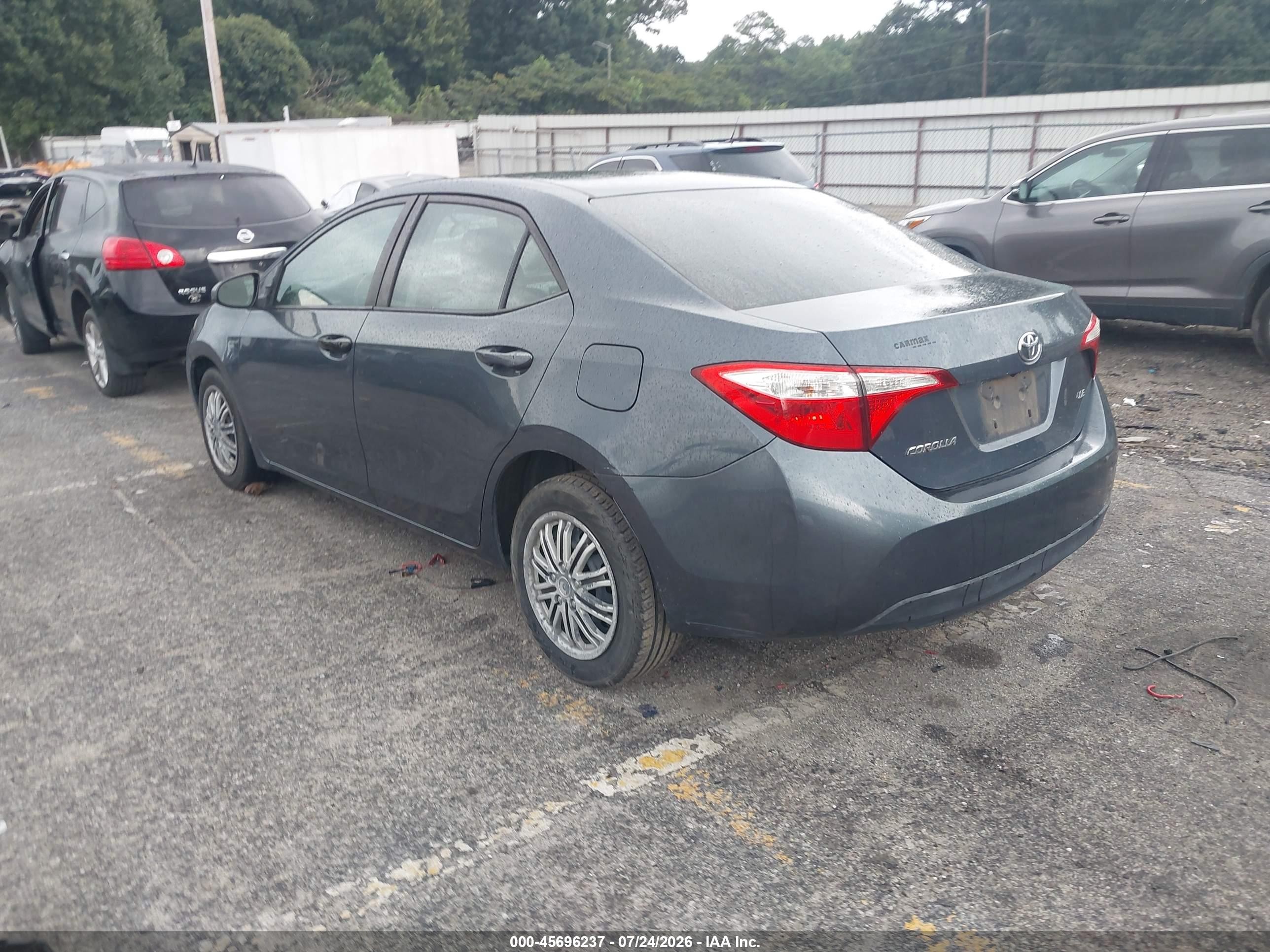 2015 Toyota Corolla Le Blue vin: 2T1BURHE3FC395792